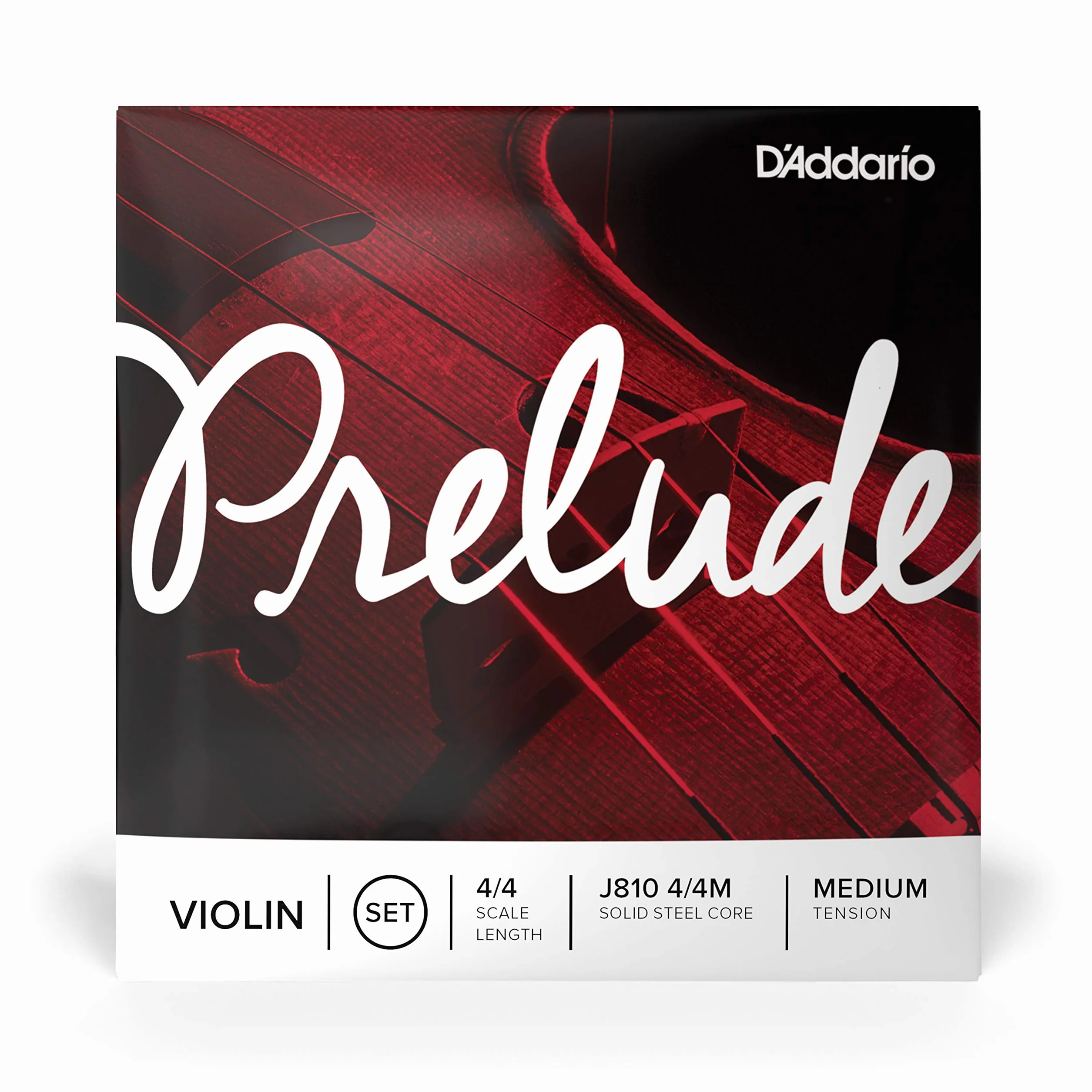 Zestaw strun do skrzypiec D'Addario Prelude, 4/4 Skala, średnie napięcie