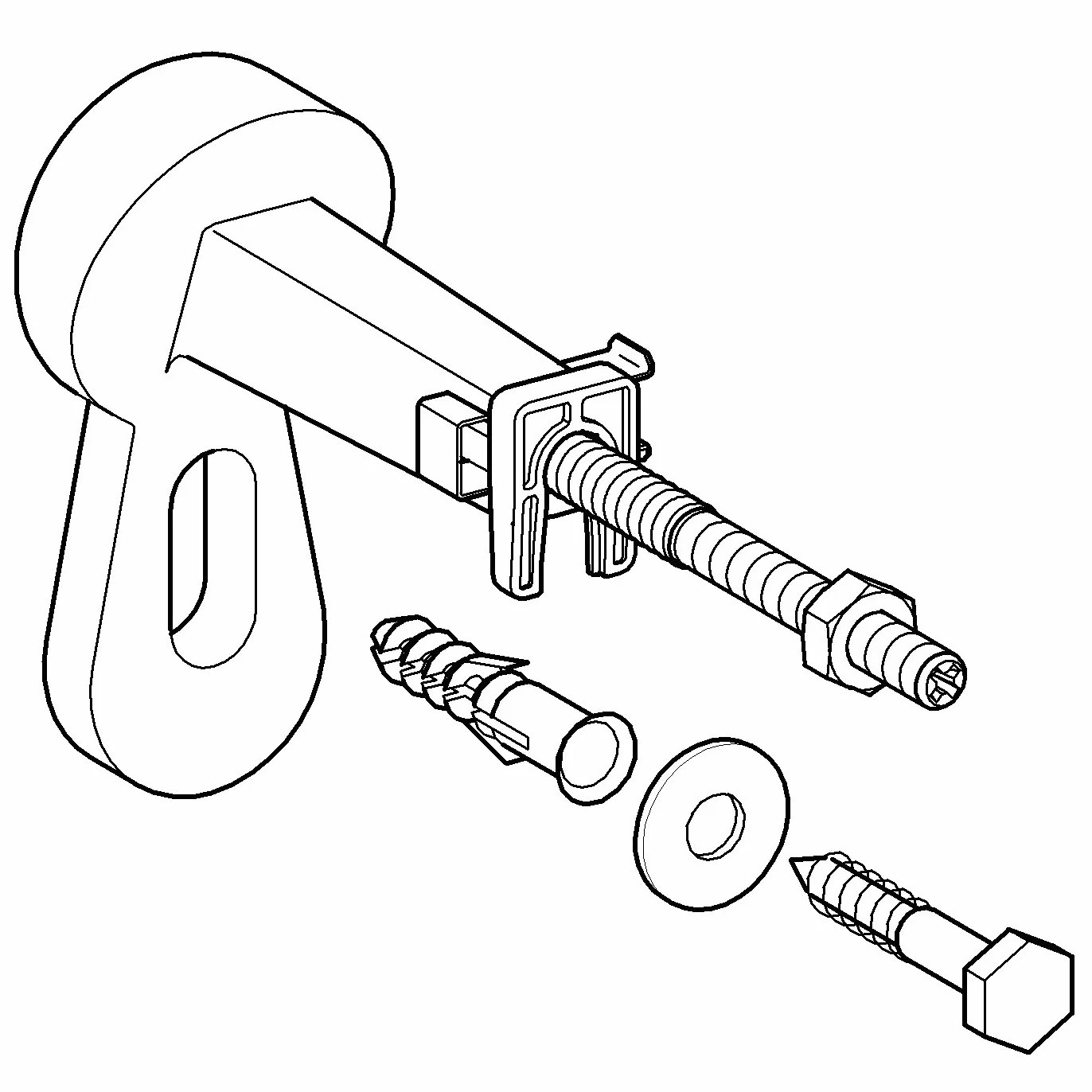 GROHE 3855800M | Rapid SL wspornik ścienny przedni - srebrny