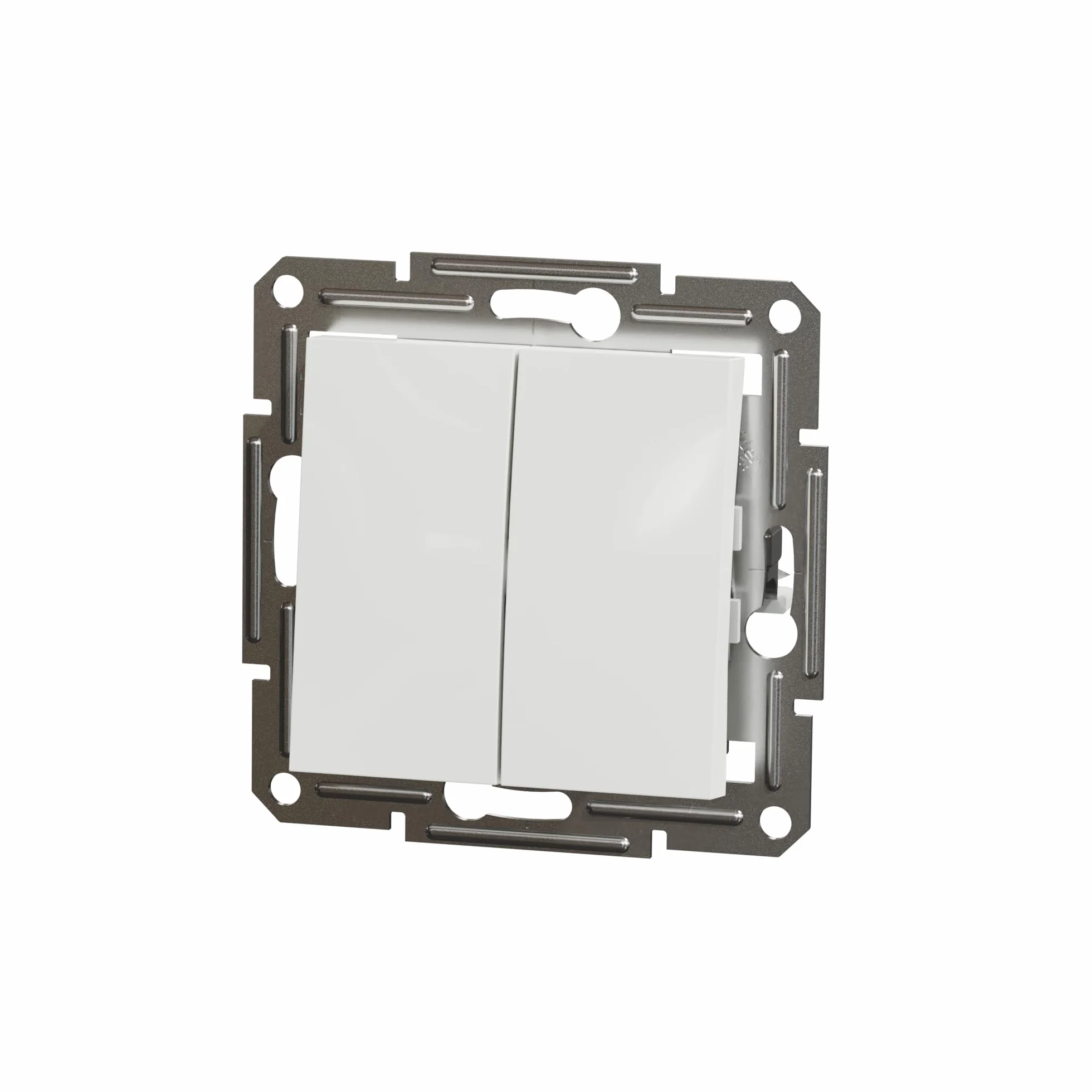 Schneider Electric Asfora EPH0370121D podwójny przełącznik podtynkowy 10 AX - 250 V, zaciski wtykowe, biały