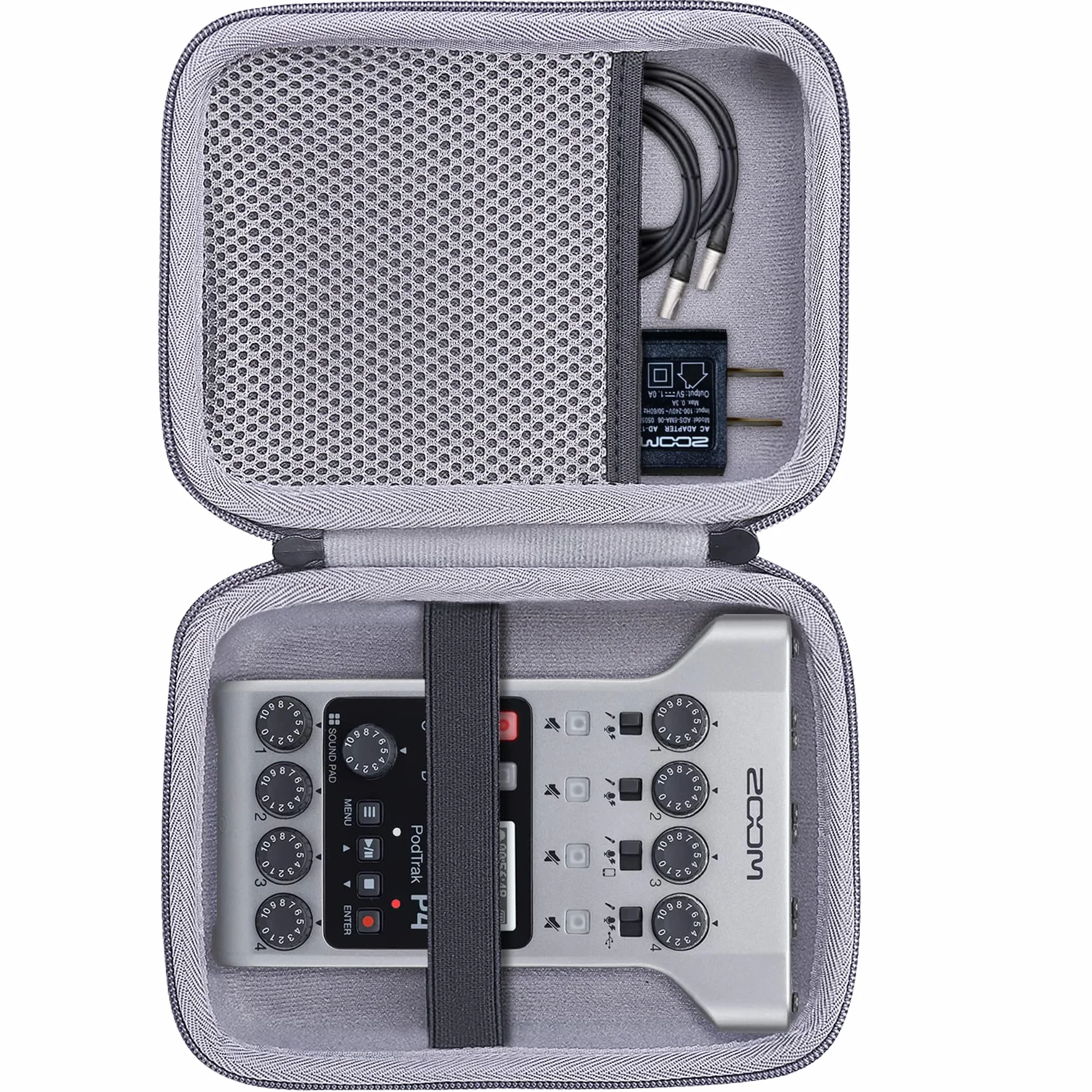 co2CREA Twarde etui podróżne do rejestratora podcastów Zoom PodTrak P4 (tylko etui, bez rejestratora)