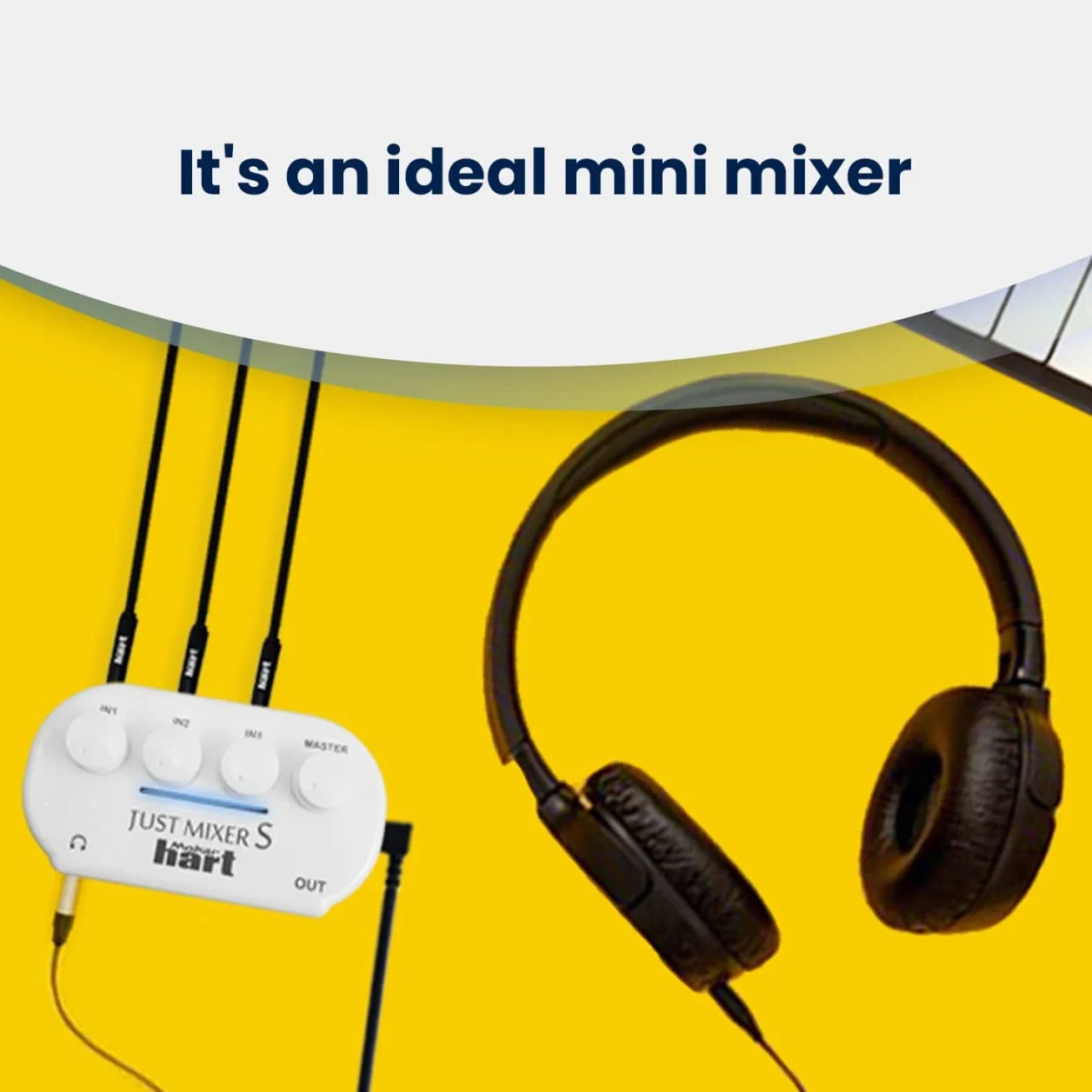 Maker hart Just Mixer S - 3 kanały 3,5 mm wejście stereo/wyjście mini mikser audio bateria/zasilany przez USB, przenośny kieszonkowy mikser audio