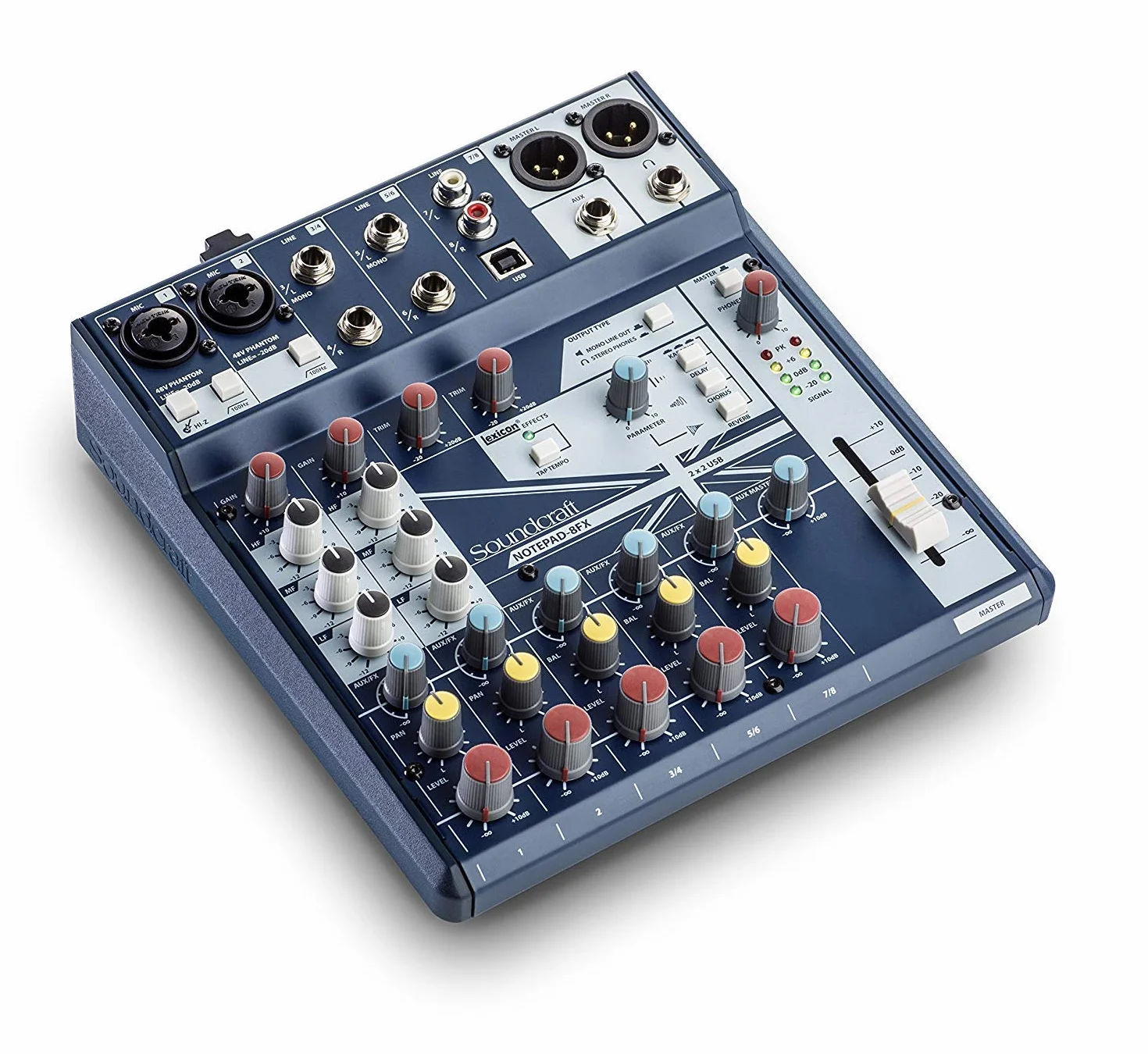 Soundcraft Notepad-8FX mała analogowa konsola miksująca z USB I/O i efektami leksykonu