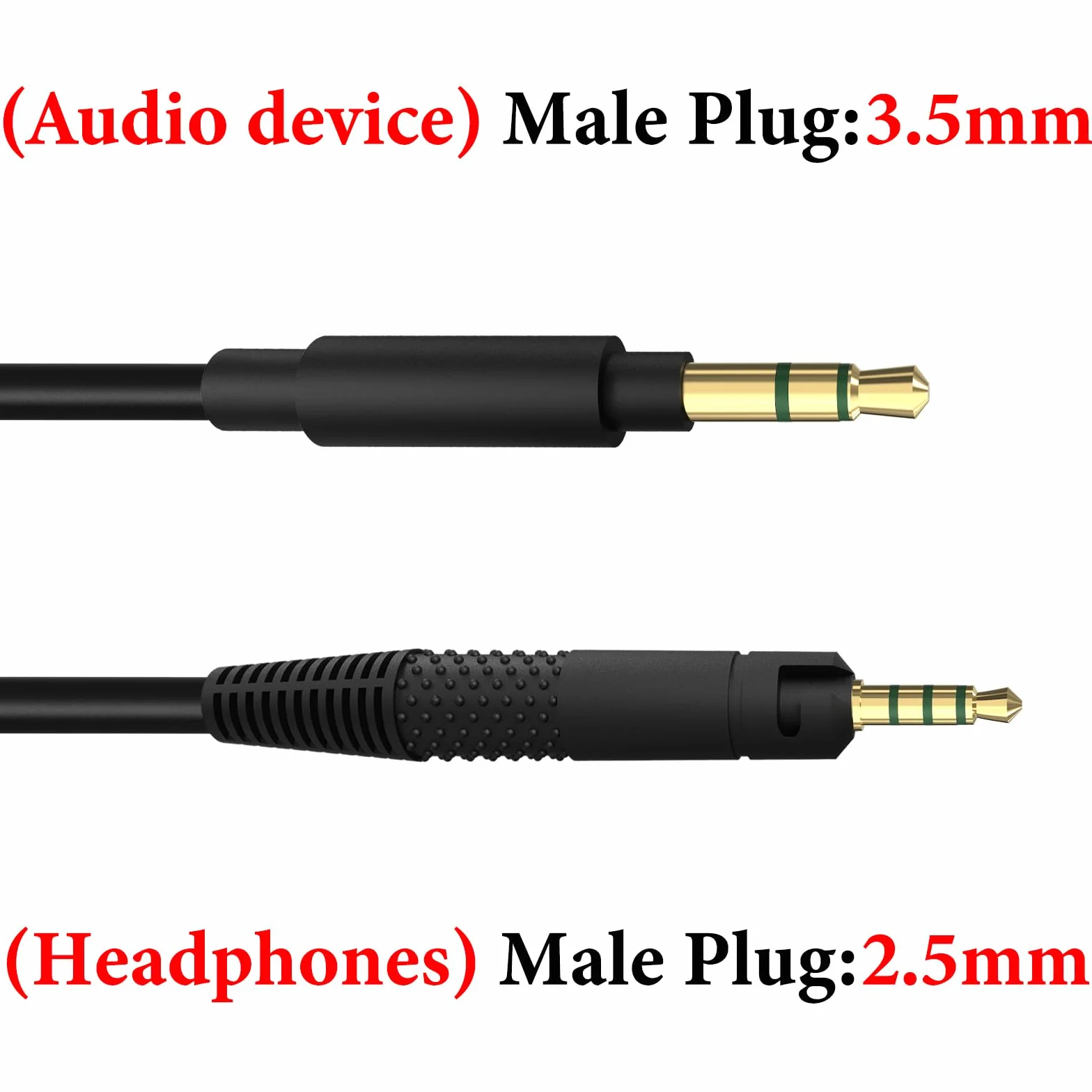 Kabel audio Geekria kompatybilny z Sennheiser HD 620S/599SE/599/598/598SE/560S/400PRO/579/569/550/505, 3,5 mm na 2,5 mm, stereo zamienny kabel (10 ft/3 m)