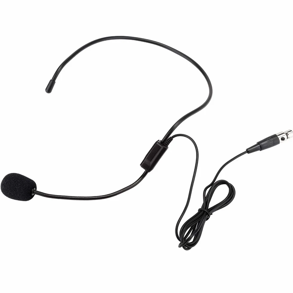 Zestaw Słuchawkowy Mini XLR Mic, Zestaw Słuchawkowy XLR, Mikrofony, Mini XLR 3 Piny TA3F Wtyczka Profesjonalny Bezprzewodowy Nakrycia Głowy Mikrofon Zestaw Słuchawkowy z Mikrofonem