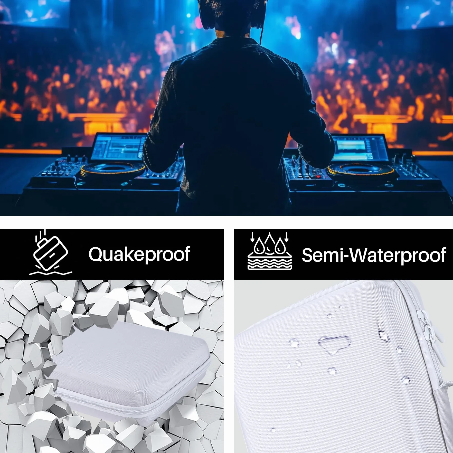 Lebakort Twardy futerał kompatybilny z Akai Professional MPK Mini IV klawiatura MIDI USB-C (szary)