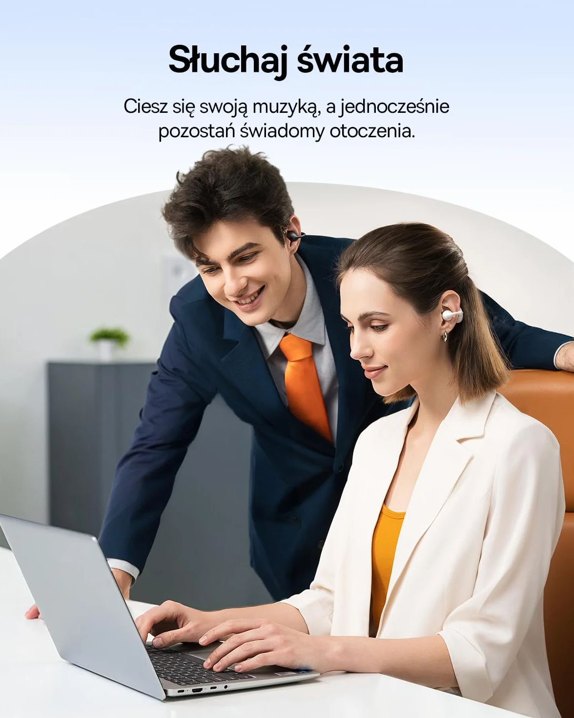 Baseus BC1 Open Ear słuchawki, klips na uszy z imponującym dźwiękiem, adaptacyjne wzmocnienie basów, Bluetooth 6.0, redukcja szumów podczas rozmów, IP55, akumulator 38H, lekkie Buds - Interstellar