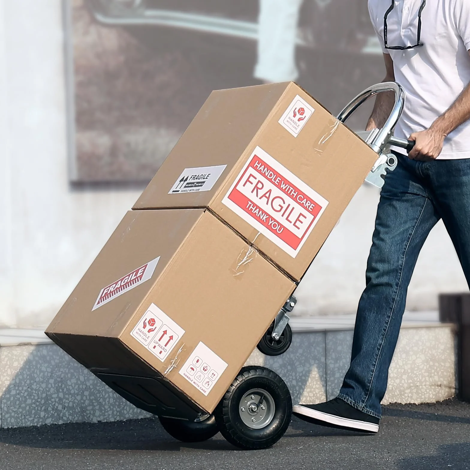 VEVOR Aluminiowy Składany Wózek Transportowy 2 w 1 Do Przenoszenia Ładunku 363 kg Na Platformę Z Kołami Gumowymi Do Transportu Towarów Magazynowych