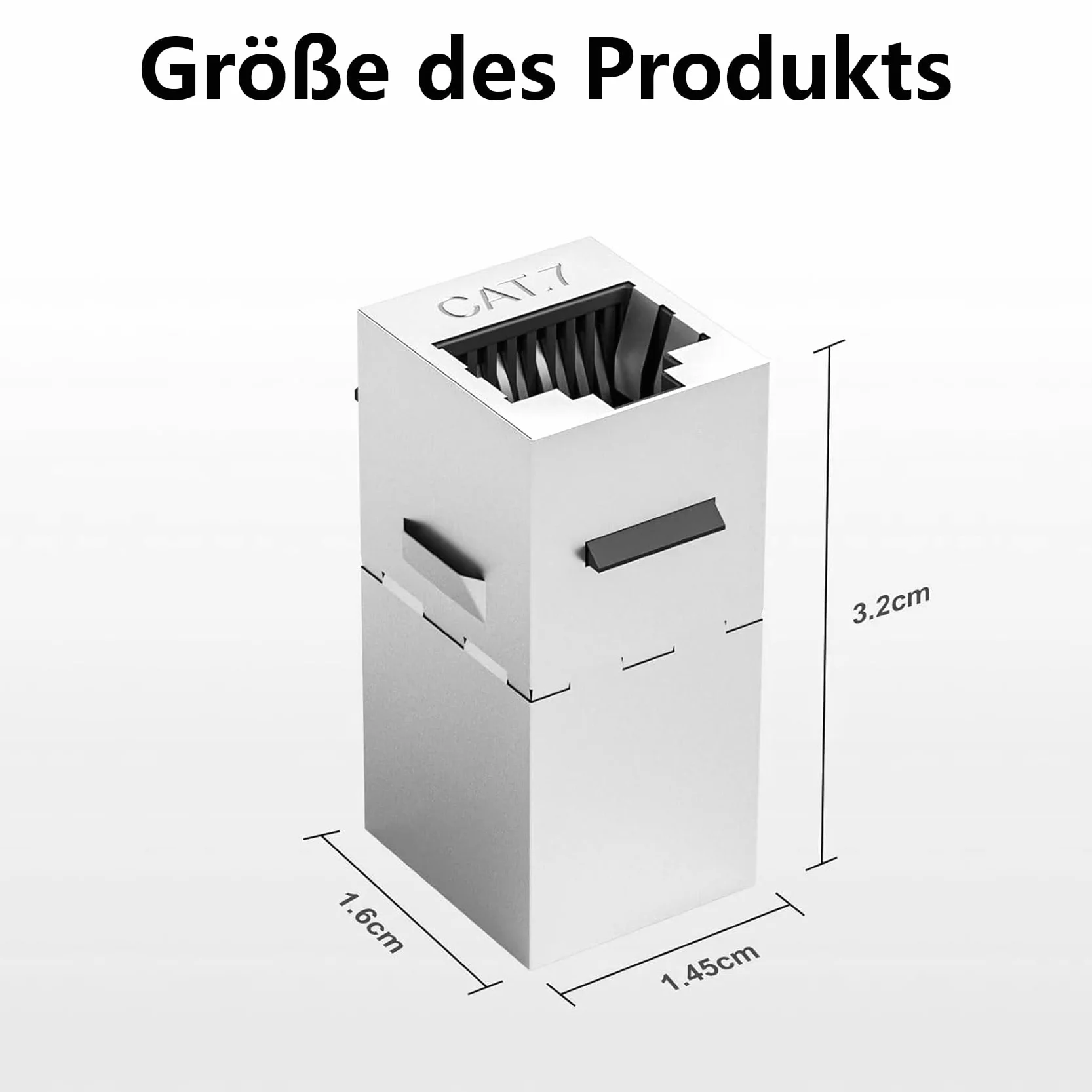 ANBOO Keystone moduł RJ45, 5 sztuk, złącze Cat 7, ekranowane, 10 Gbps, złącze Ethernet do panelu krosowego, gniazdo sieciowe, podtynkowe, kompatybilne z Cat6/Cat5e