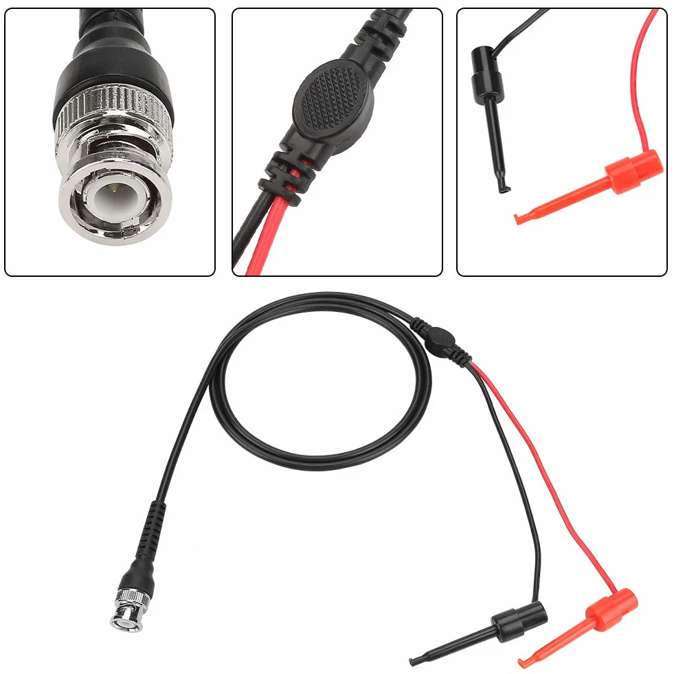 Kabel koncentryczny BNC do oscyloskopu, podwójny kabel bananowy, 2 szt