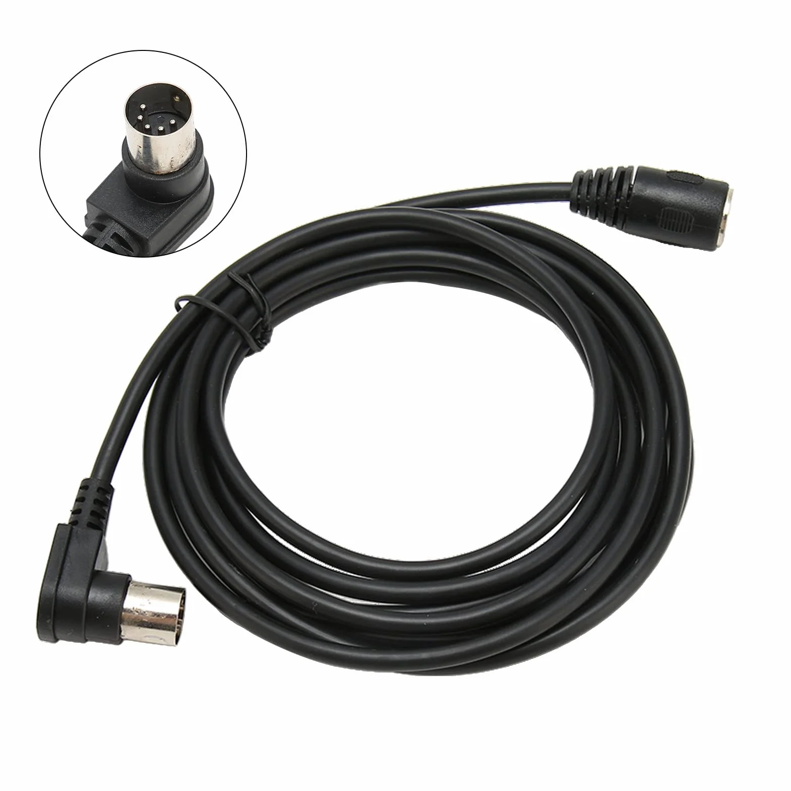 SUNGOOYUE Kabel Przedłużający MIDI DIN 90 Stopni, 5-pinowy Kabel Adapterowy MIDI DIN Męski na żeński z Wytrzymałym Interfejsem do Kontrolerów, Instrumentów, Syntezatorów, Sam