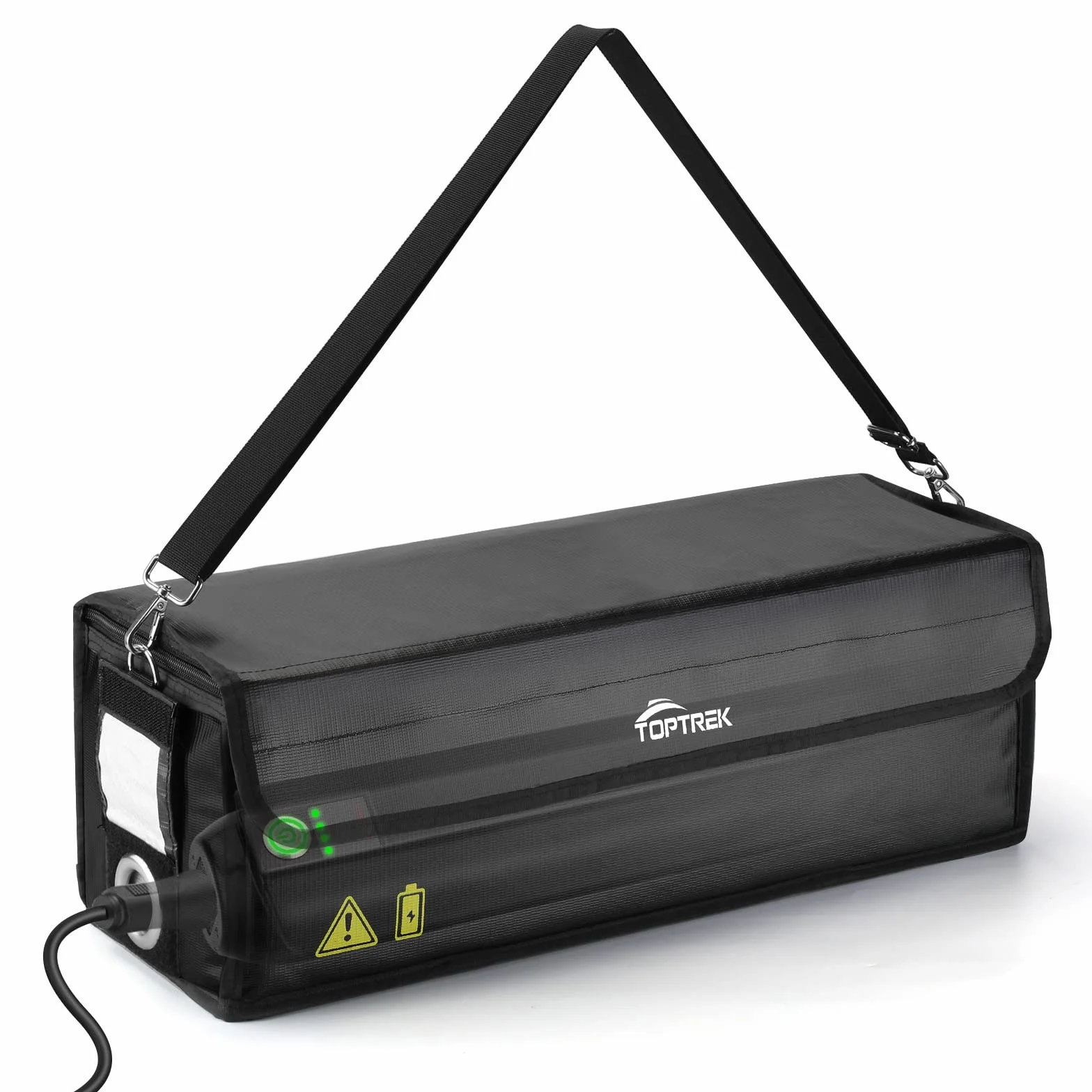 toptrek Torba na akumulator Ebike ognioodporna do 1000°C, wodoszczelna, odporna na wybuchy, lipo Safe Bag do przechowywania, transportu, ładowania, pokrowiec ochronny na akumulator elektryczny, duża