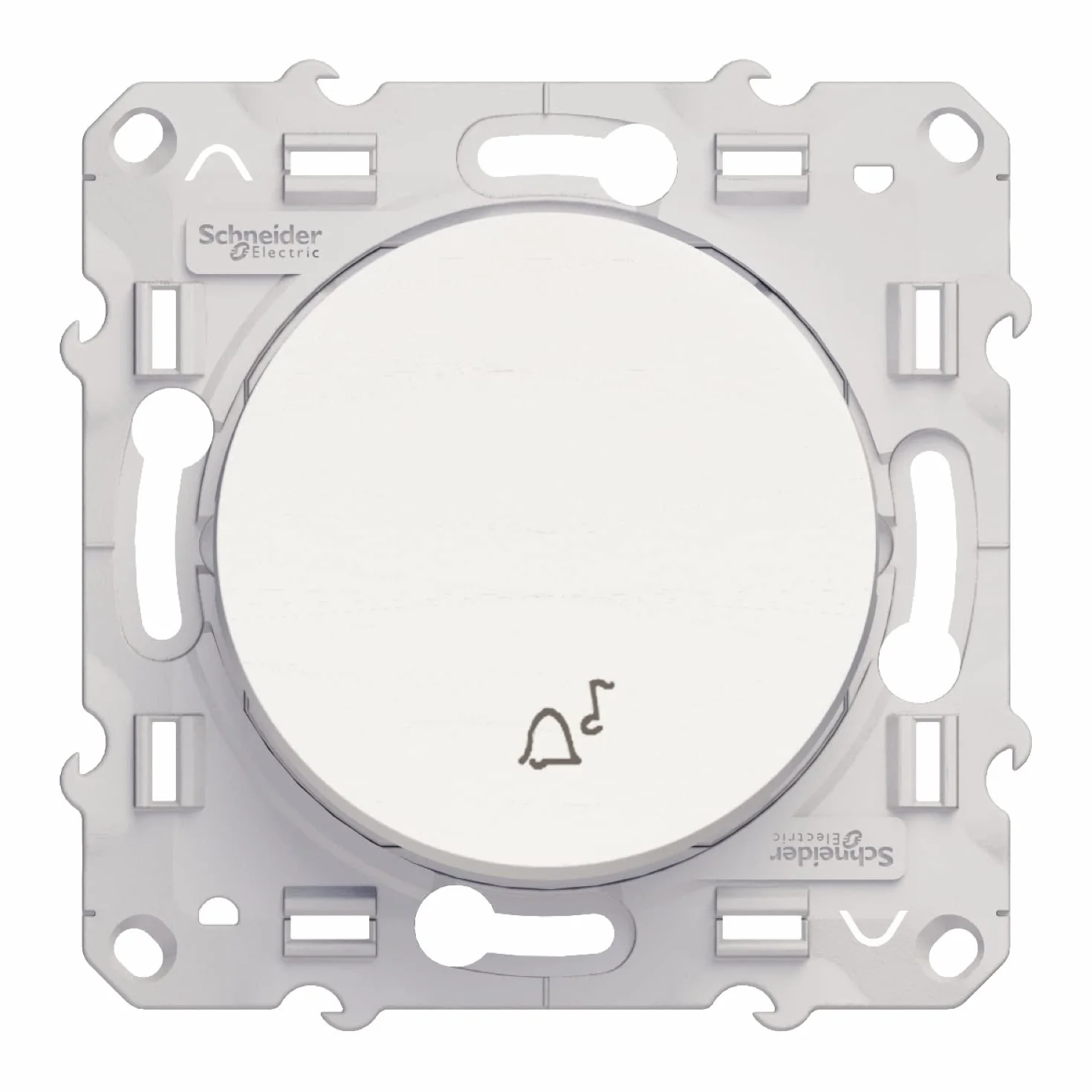 Schneider Electric S520246 Pierścień z symbolem push, biały