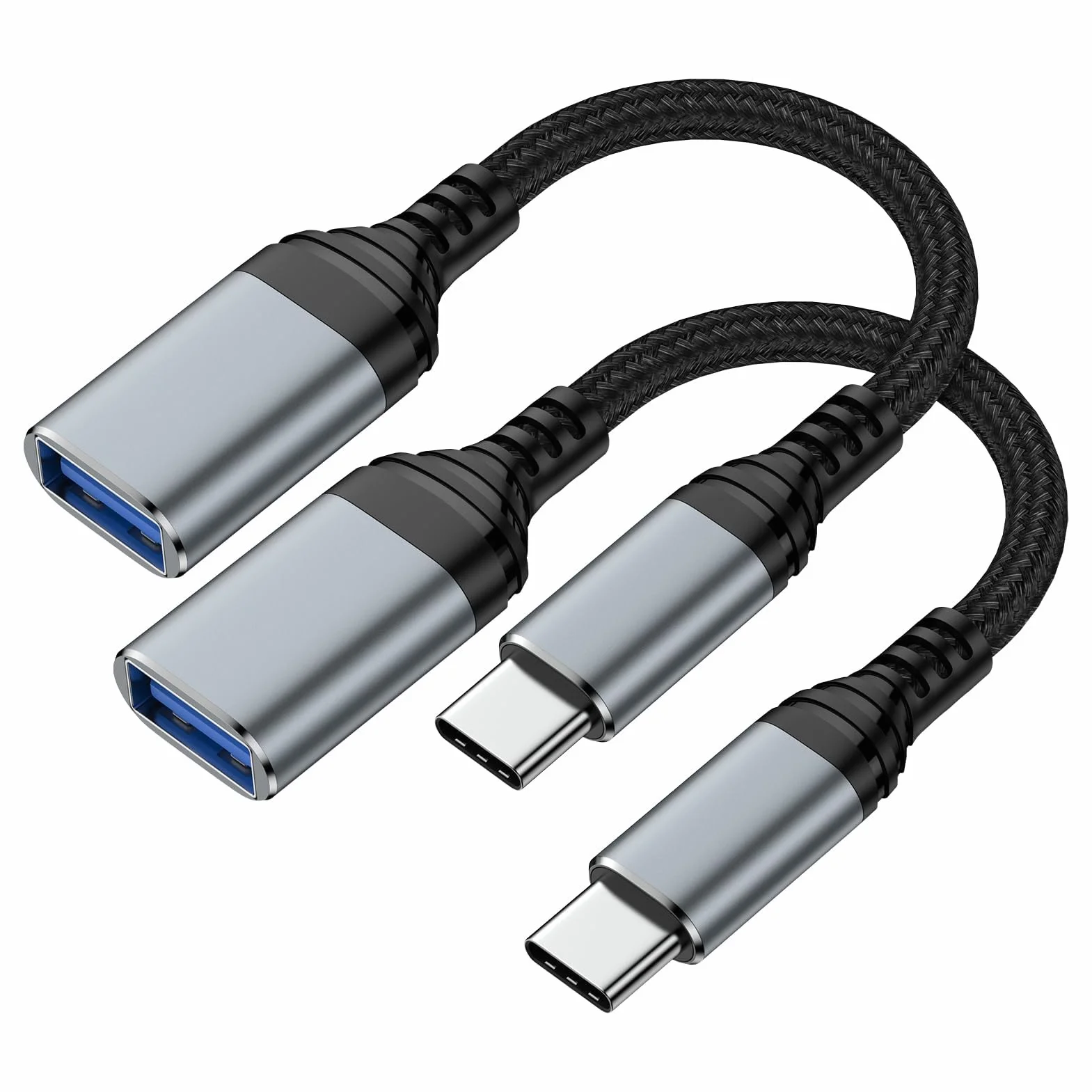 Adapter USB C na USB [2 sztuki] OTG typ C na USB 3.0, adapter USB C, kabel OTG