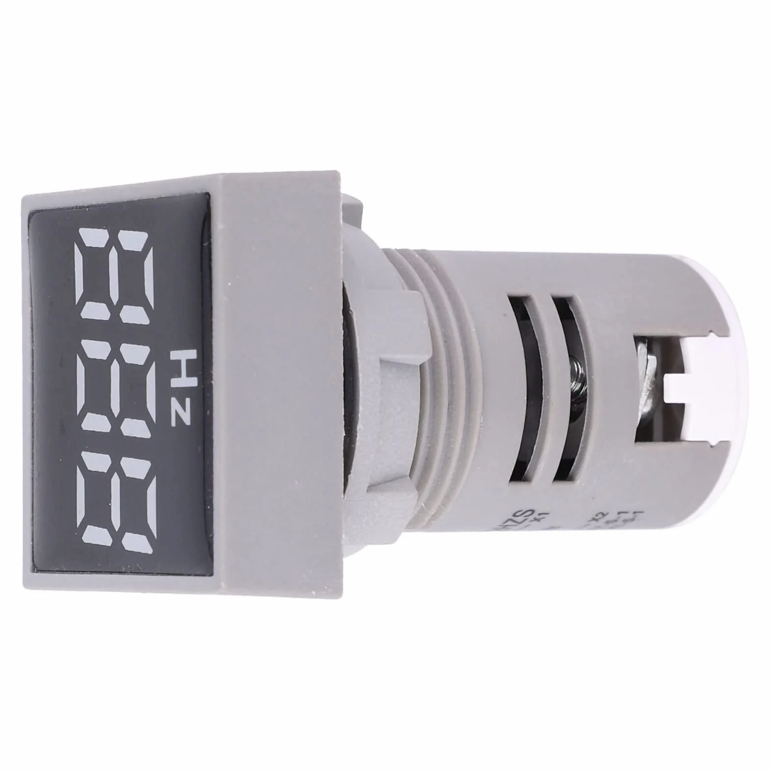 AC100~380V 20~75Hz Quadratische Digitalanzeige LED-Anzeige Lichtfrequenzmesser Elektrizität Hertz-Anzeige Messgerät(White)