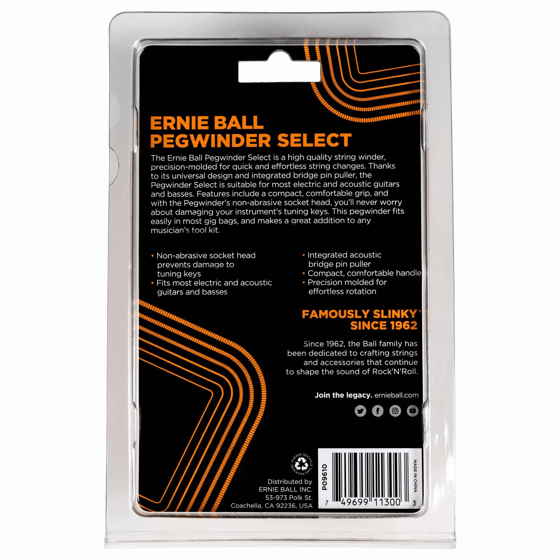 Ernie Ball Pegwinder Select Guitar String Winder