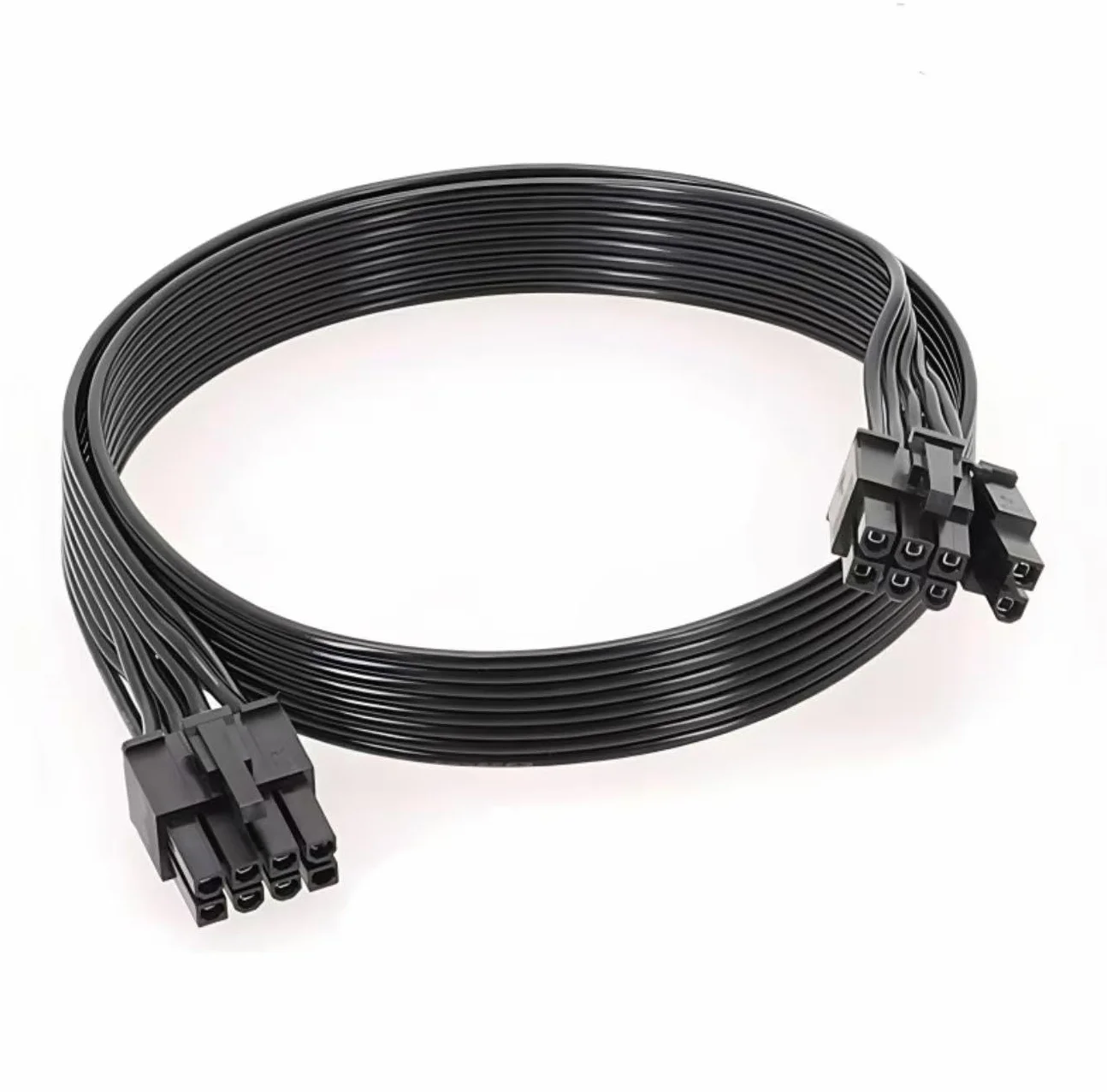 Be Quiet 8-biegunowy kabel zasilający GPU, 8-stykowy wtyk ATX na 6+2-PCIe, kabel PCIE do kart graficznych, 60 cm, 18AWG, kompatybilny z zasilaczami Seasonic