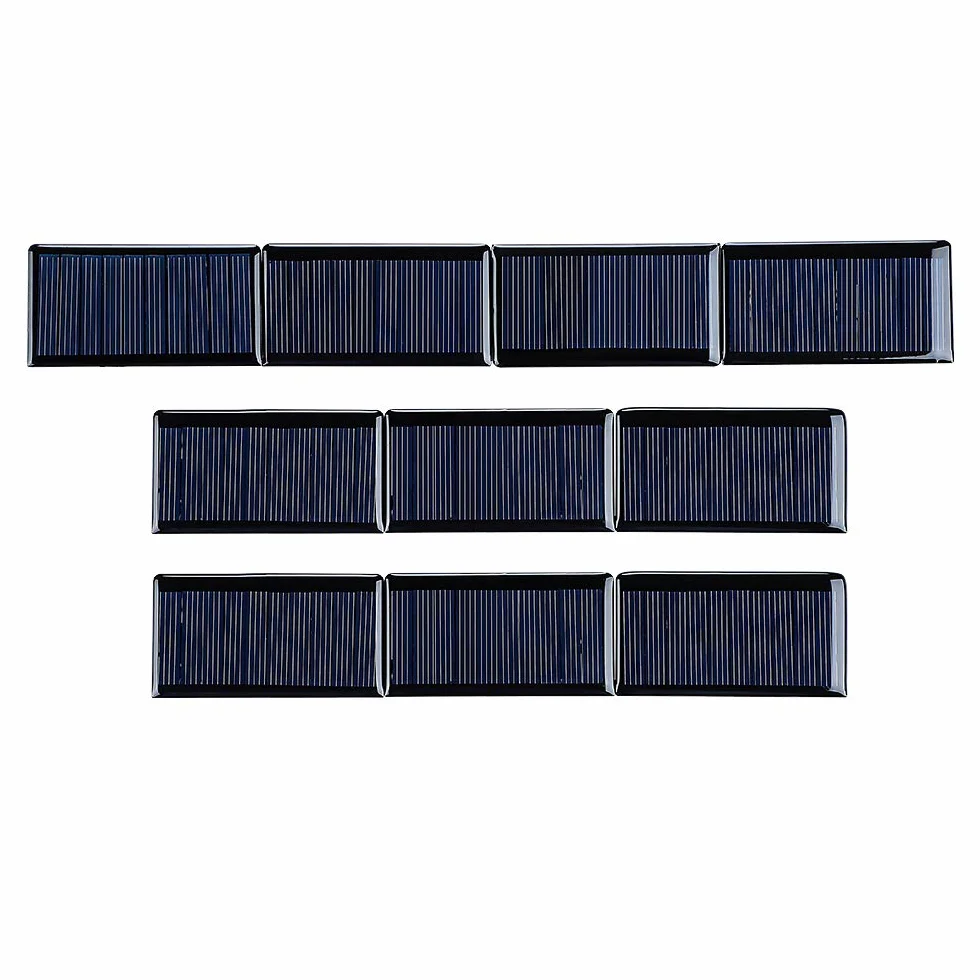 10 sztuk 5 V 60 mA MINI panel słoneczny epoksydowy panel słoneczny polikrystaliczne ogniwa słoneczne do ładowarki solarnej DIY Solar Syatem Kits 68 mm x 37 mm 5 V