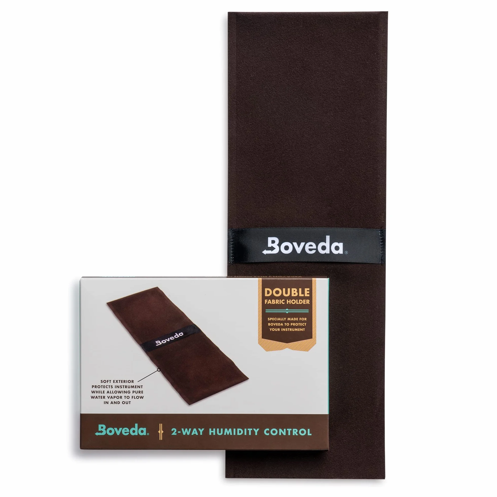 Boveda Do muzyki | Podwójny rękaw z tkaniny do 49% RH Boveda 2-kierunkowa kontrola wilgotności | do użytku z 2 Boveda Size 70 w celu ochrony dużych instrumentów przed pęknięciem/odkształceniami