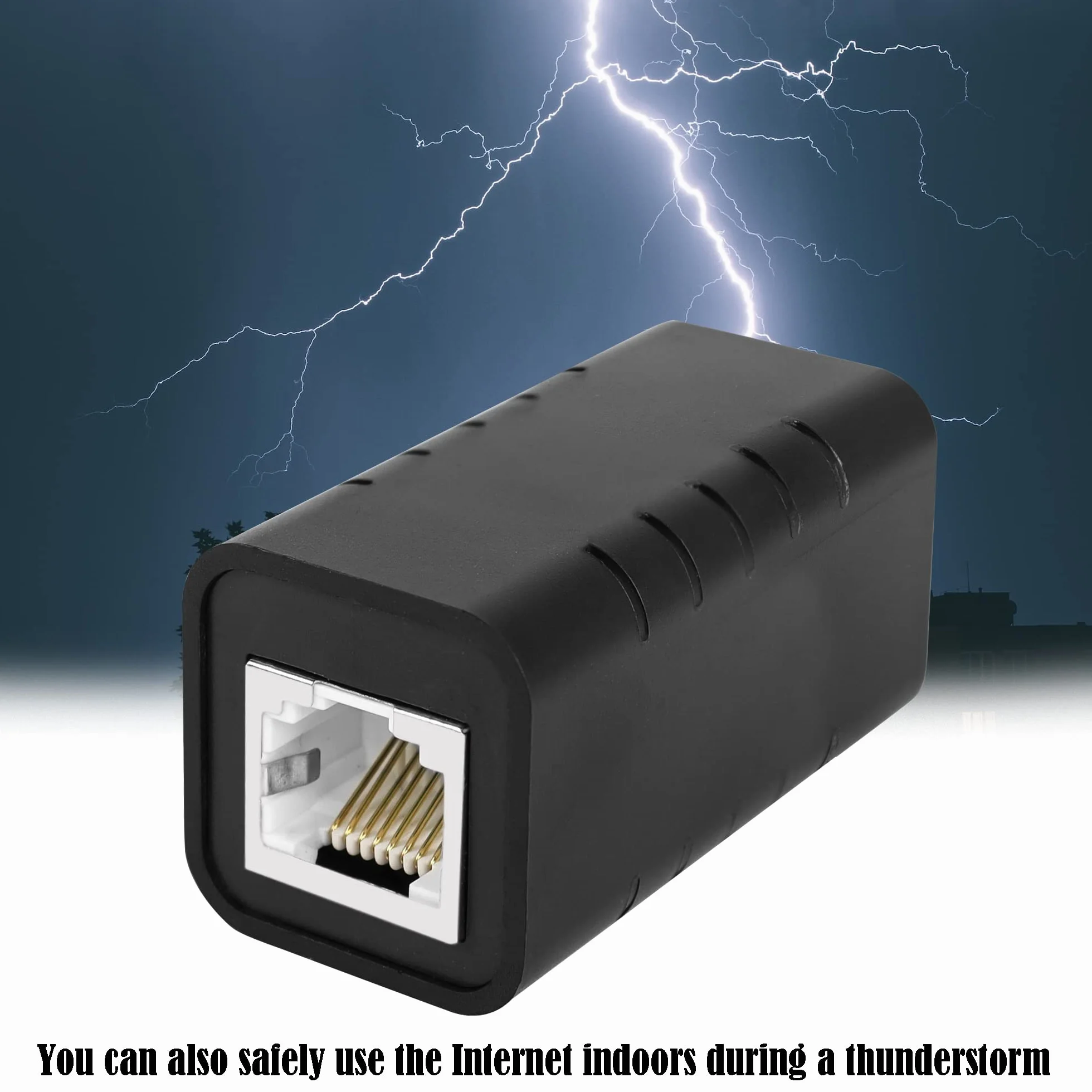 GINTOOYUN 2 sztuki RJ45 Ethernet ochrona przeciwprzepięciowa 8P 8C RJ45 złącze gniazdo do gniazda wewnętrznego ogranicznik sieci do routerów, laptopów, przełączników, komputerów itp