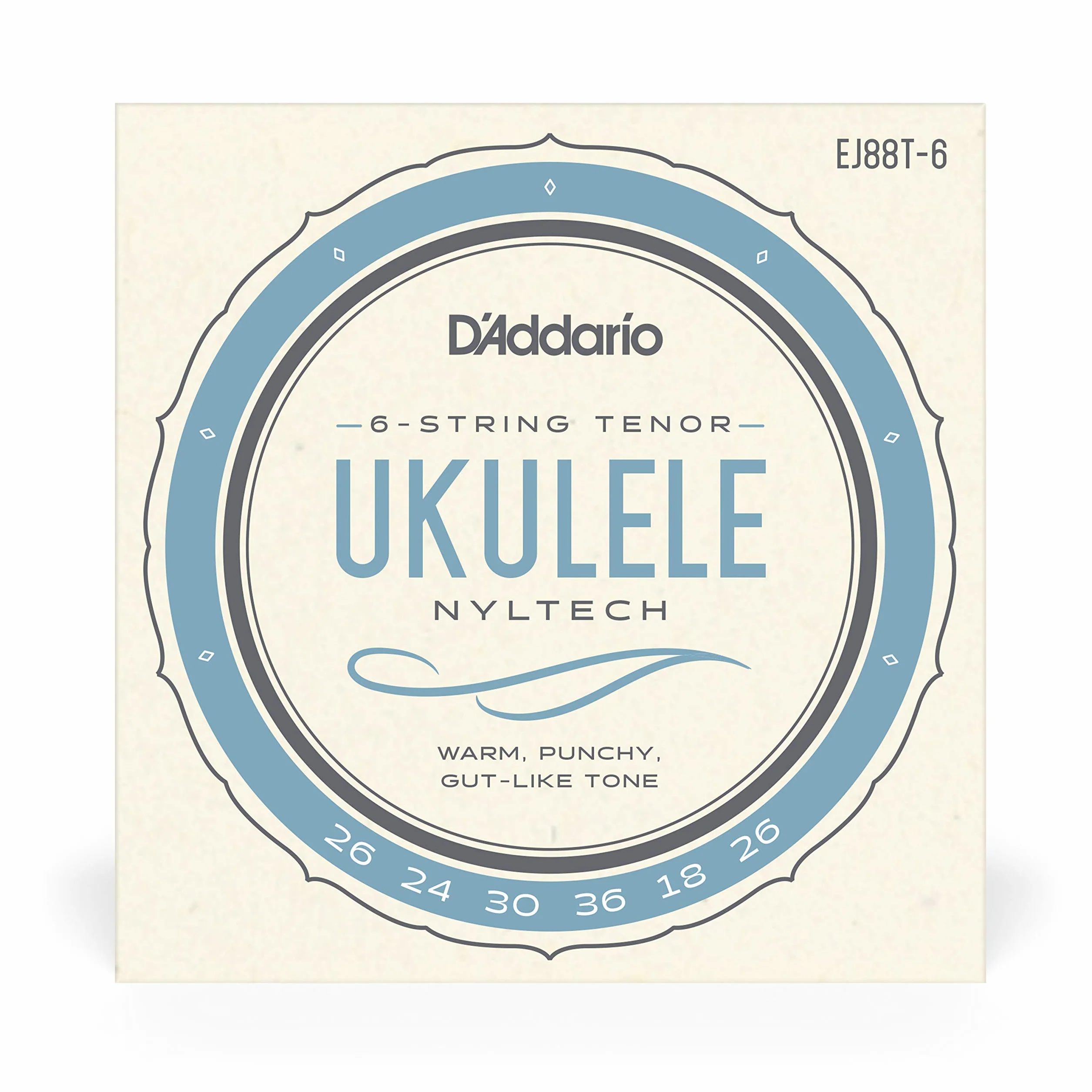 D'Addario EJ88T-6 ukulele Nyltech, 6-strunowy Tenor