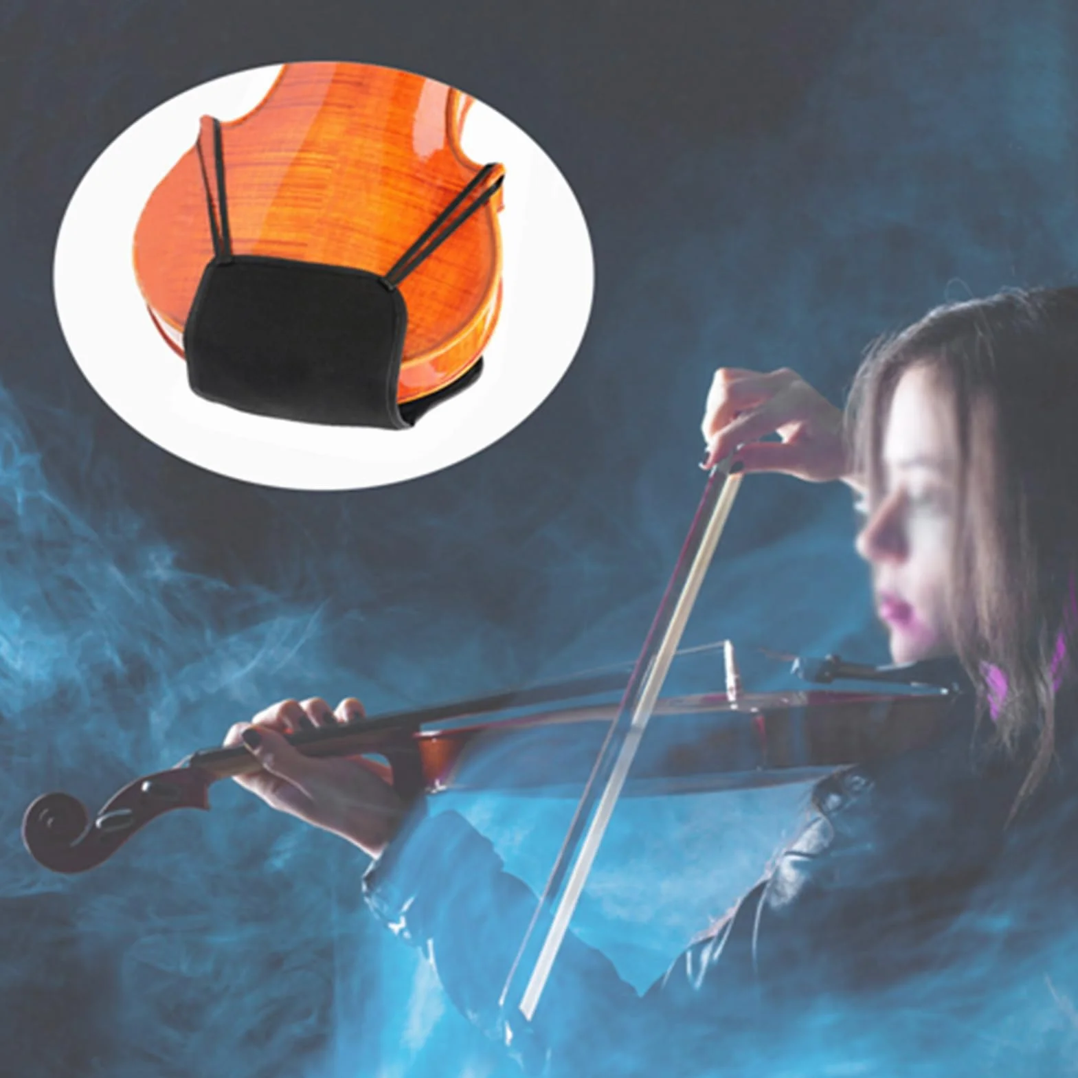 Podkładka Pod Brodę do Skrzypiec Miękka Bawełniana Gąbka Ochraniacz Akcesoria do Instrumentów Muzycznych do Skrzypiec 3/4 4/4