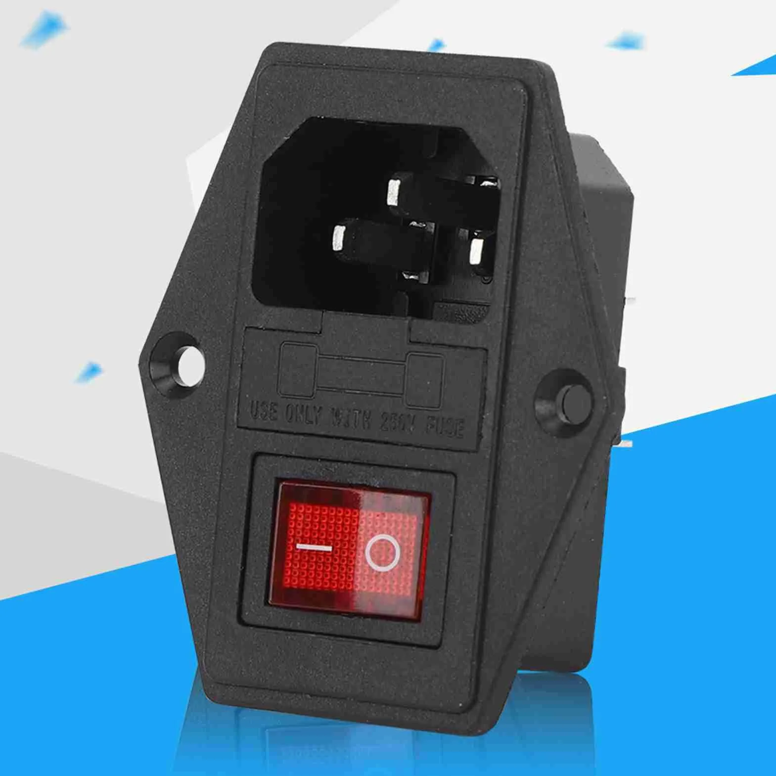 3-biegunowy przełącznik gniazdowy, wtyczka modułu wejściowego AC 16A 250V, wyłącznik bezpiecznikowy, mosiężny przełącznik kołyskowy, gniazdo wtykowe IEC320 C14 z wyłącznikiem (3 PAKIETY)