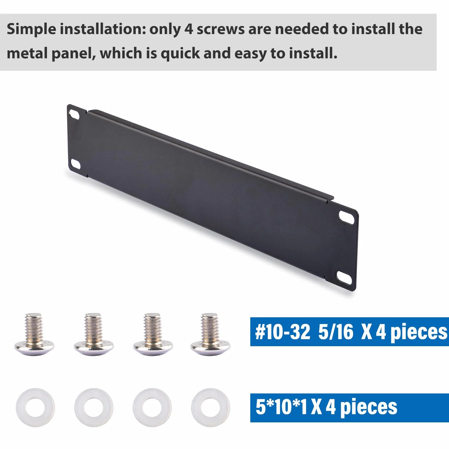 GeeekPi DeskPi RackMate Accessories Blank Panel 10 cali 1U Rack Mount do 10-calowego serwera Rack/szafy sieciowej/DeskPi RackMate T1/T0/T2