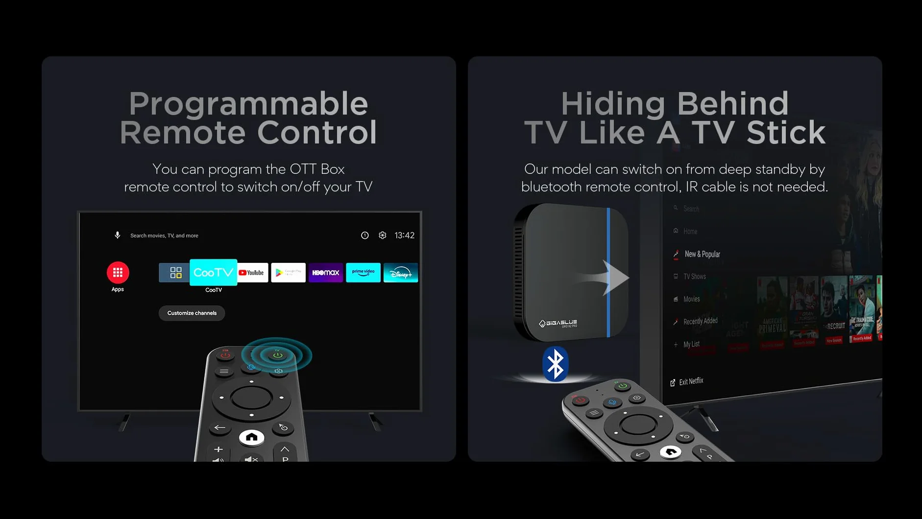 GigaBlue UHD X2 PRO 4K Streaming Box | Android 12 | WiFi 6 | 4 GB RAM 32 GB ROM | Allwinner H618 Quad-Core | HDMI, USB, LAN | IP Stalker TV i OTT Media Player