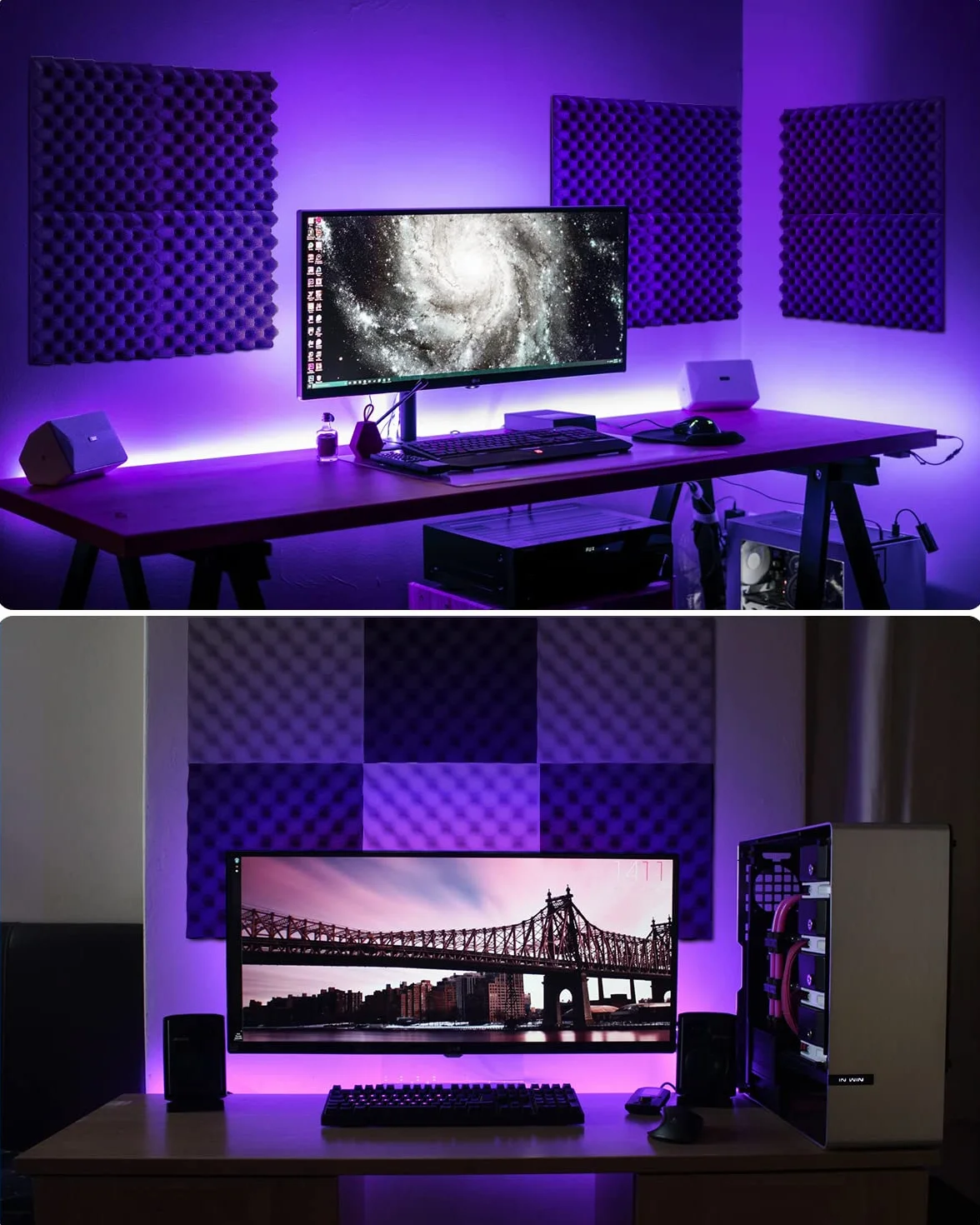 Pianka akustyczna Soundsbay 12 sztuk 30x30x2.5 cm Panele akustyczne z przezroczystą dwustronną taśmą samoprzylepną Panele akustyczne ściana dla studia, podcast, studio nagrań