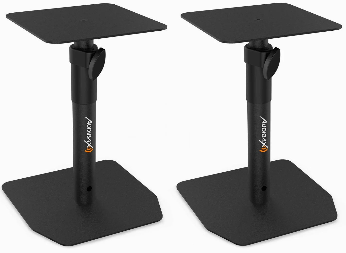 Audibax Neo STM-20 Stojak na biurko głośnikowe - Stojak na monitor studyjny - Regulowana wysokość od 30 do 37 cm - Solidna stalowa podstawa - Uniwersalna kompatybilność z głośnikami HiFi