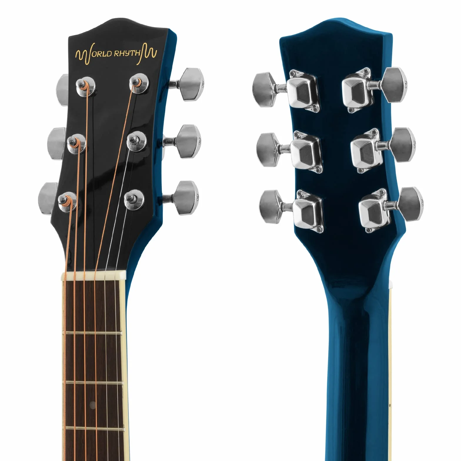 Gitara akustyczna 3/4 - gitara z wycięciem na małe ciało dla początkujących w kolorze niebieskim