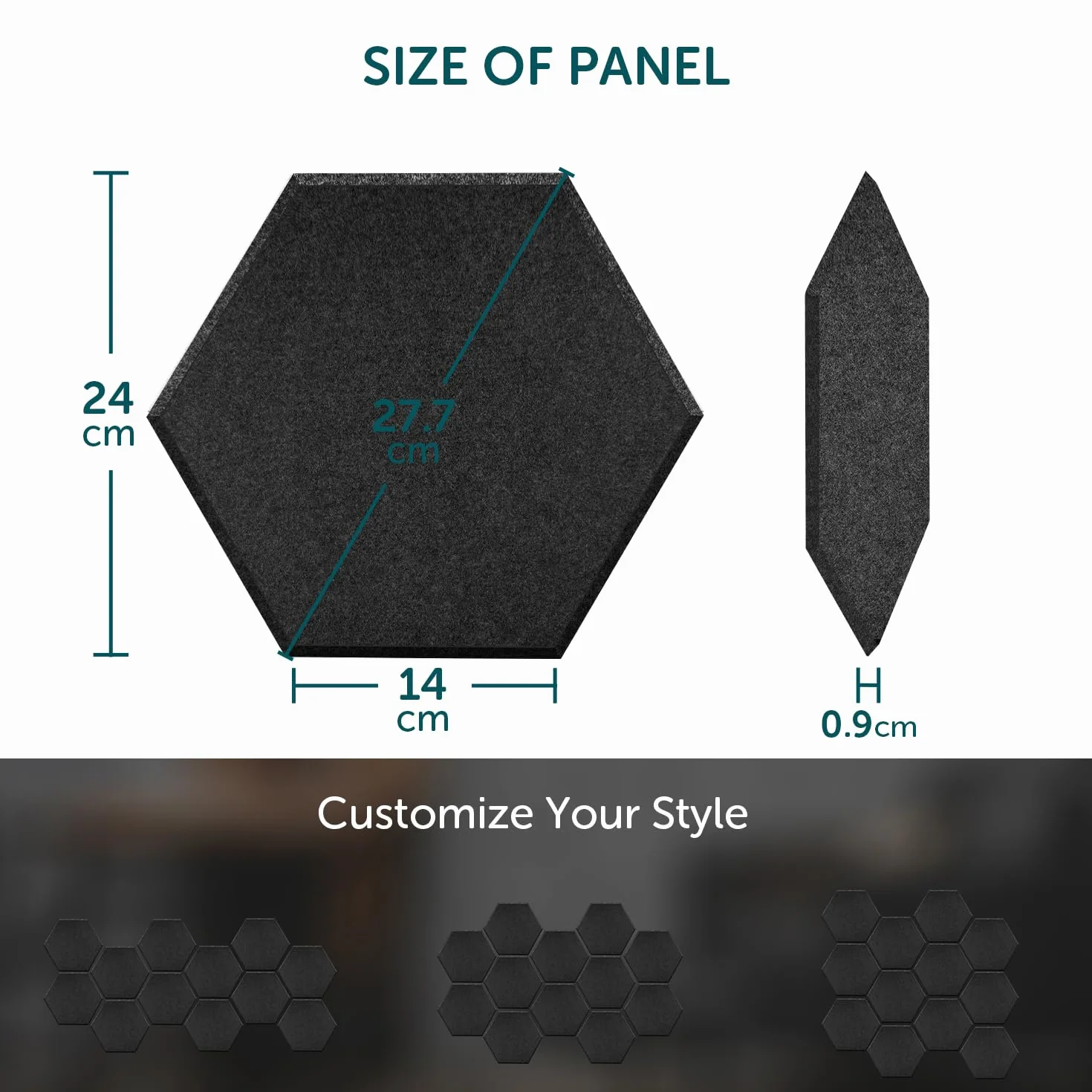 shinfly Panel dźwiękochłonny, 12 sztuk, panele akustyczne o wysokiej gęstości, do dekoracji sufitu/drzwi/ścian i izolacji akustycznej, panele akustyczne samoprzylepne