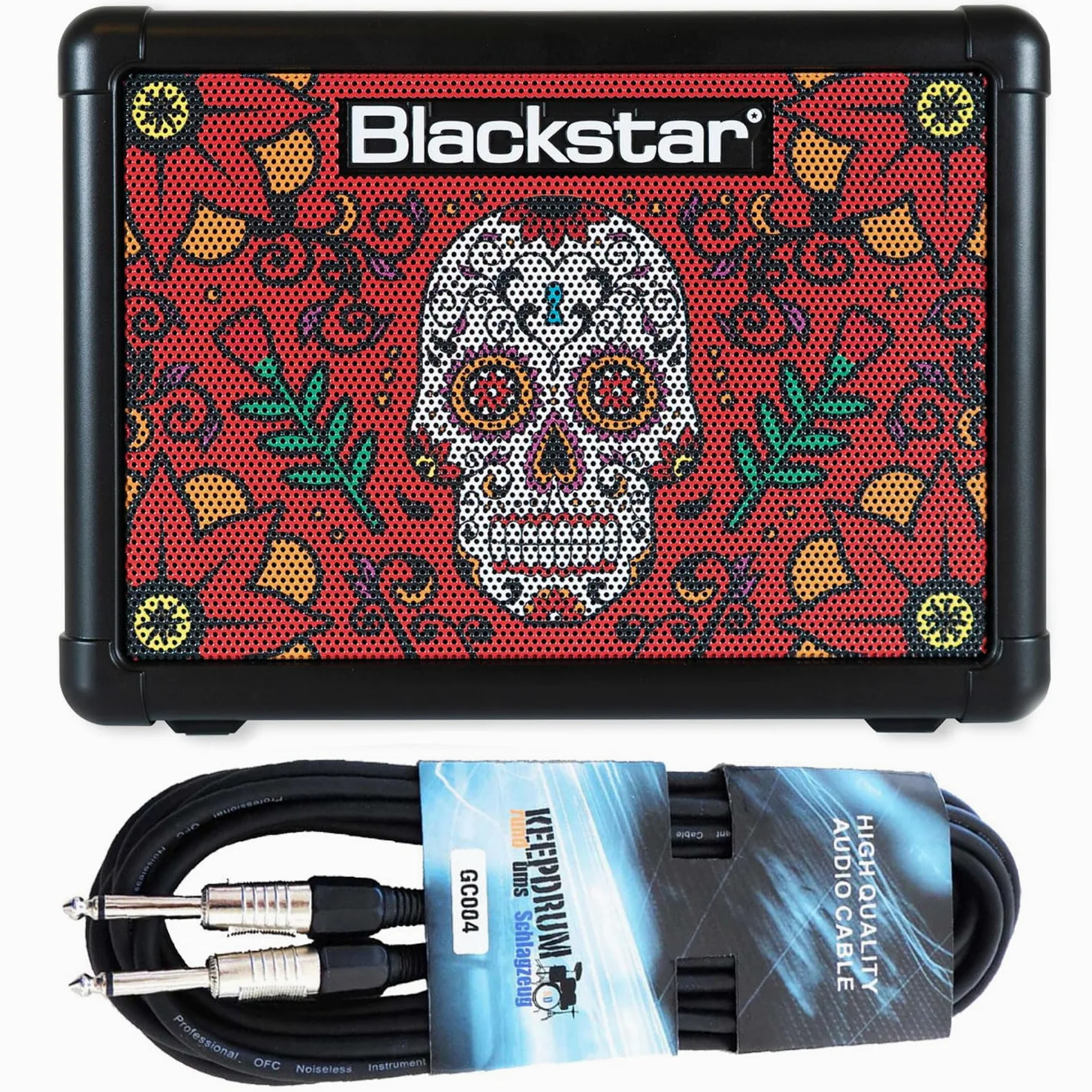 Blackstar Fly 3 Sugar Skull II wzmacniacz gitarowy z keepdrum kabel jack
