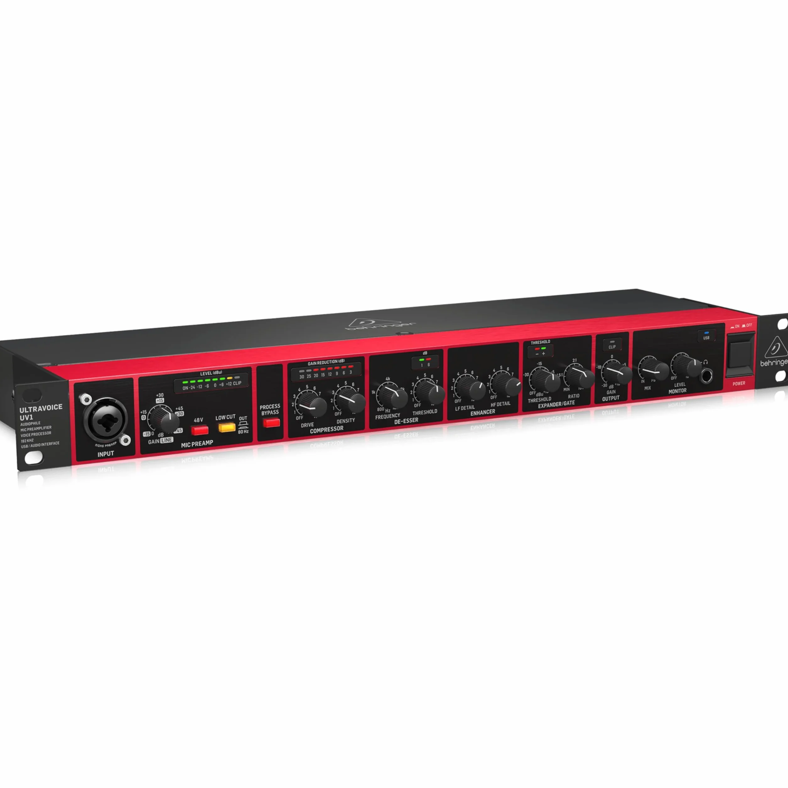 Behringer UV1 Audiophile Mic Preamplifier, Voice Processor and 192 kHz USB Audio Interface