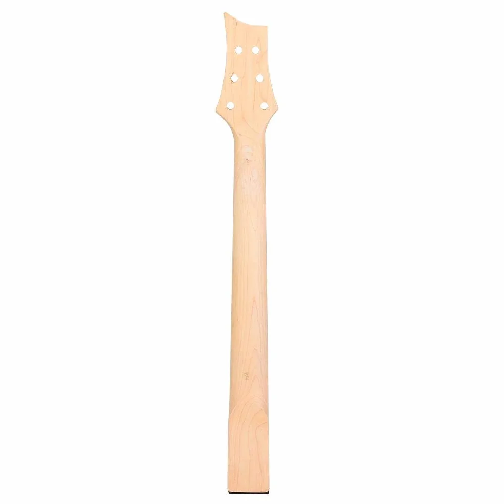 Bnineteenteam Szyjka gitarowa z litego drewna, 22 progi, szyjka do gitary elektrycznej z czarnego drewna (GS55), akcesoria do instrumentów do gry