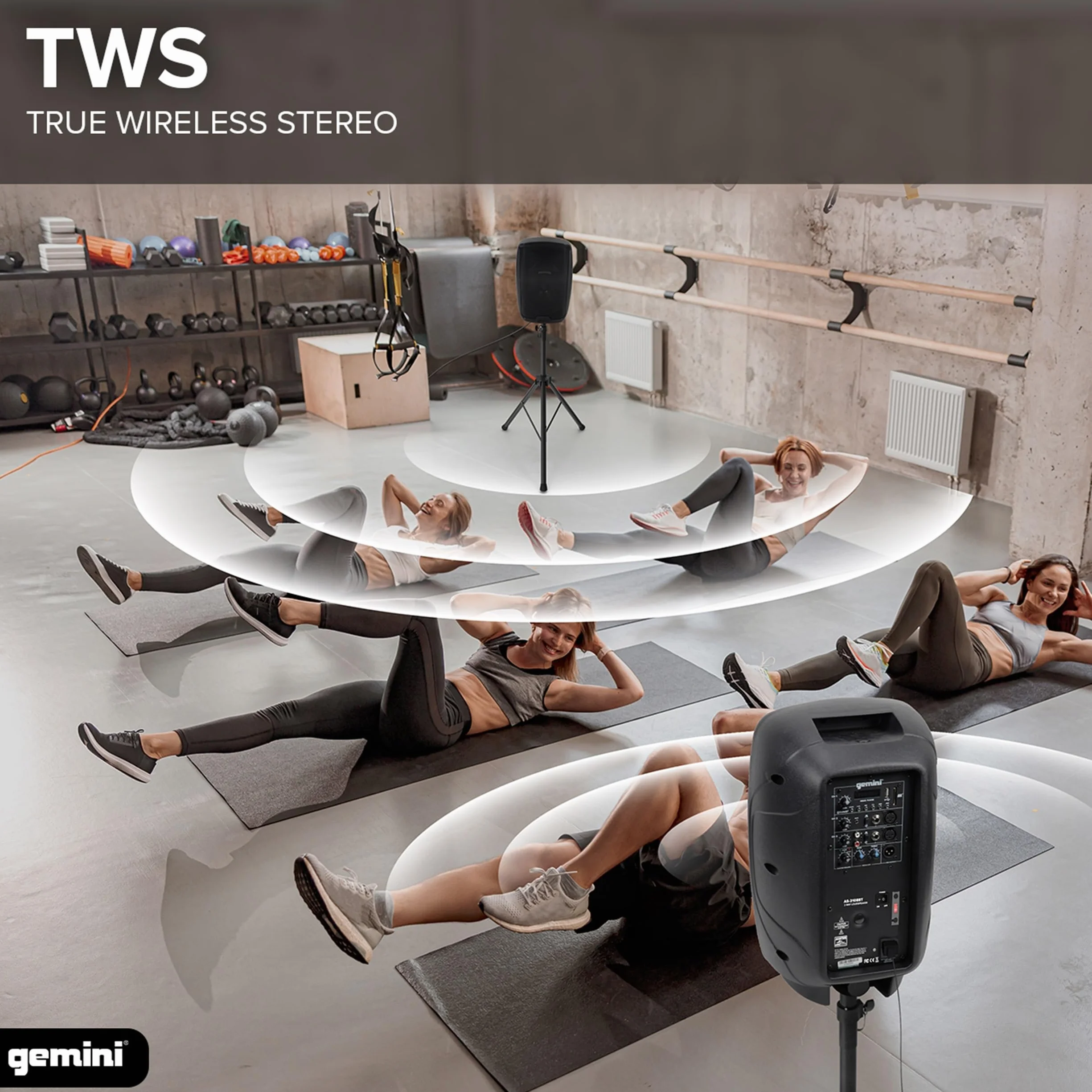 Gemini Sound AS-2108BT Active Bluetooth PA System 500W DJ Głośniki Woofer TWS