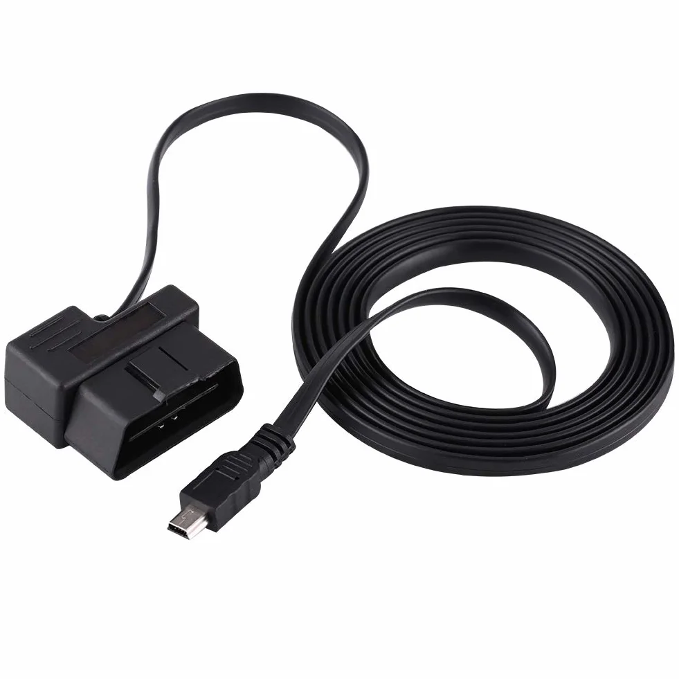 DEWIN Kabel OBD2 USB, 180 cm Auto OBD-II OBD2 EOBD 16-stykowy przedłużacz diagnostyczny do mini kabla USB