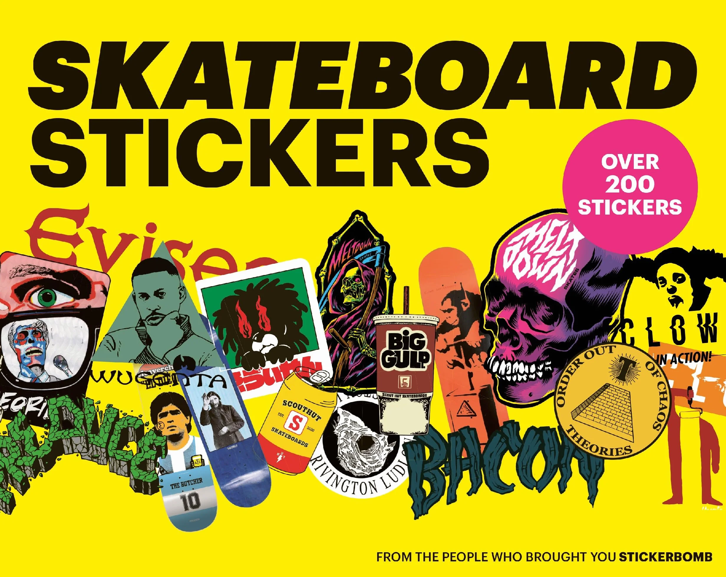 Skateboard Stickers: Stickerbomb