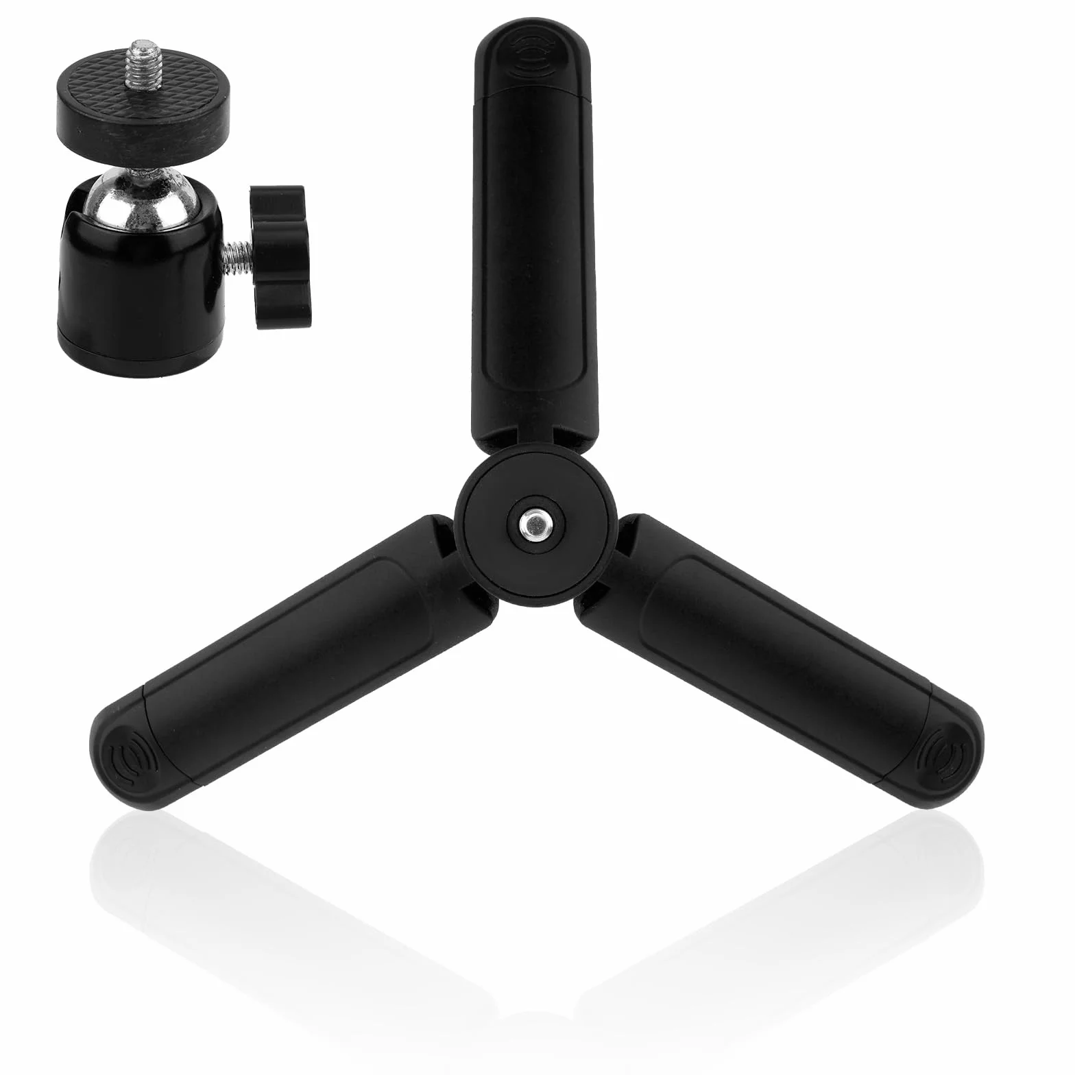 Gosknor Statyw Podróżny do DJI Osmo Pocket 3 i 2, Gwint 1/4" Przenośny Stojak Stołowy Czarny Uchwyt na Kamery Kompatybilny z Osmo Pocket 3 i 2 (w Zestawie Głowica Statywu)