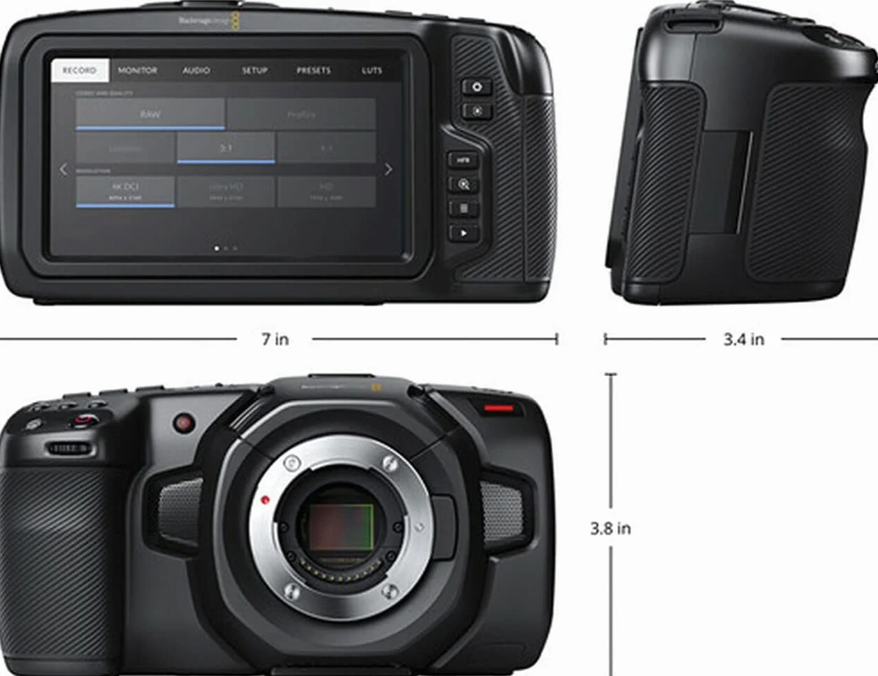 Blackmagic Design CINECAMPOCHDMFT4K Aparat Cyforwy, Czarny, 120 FPS