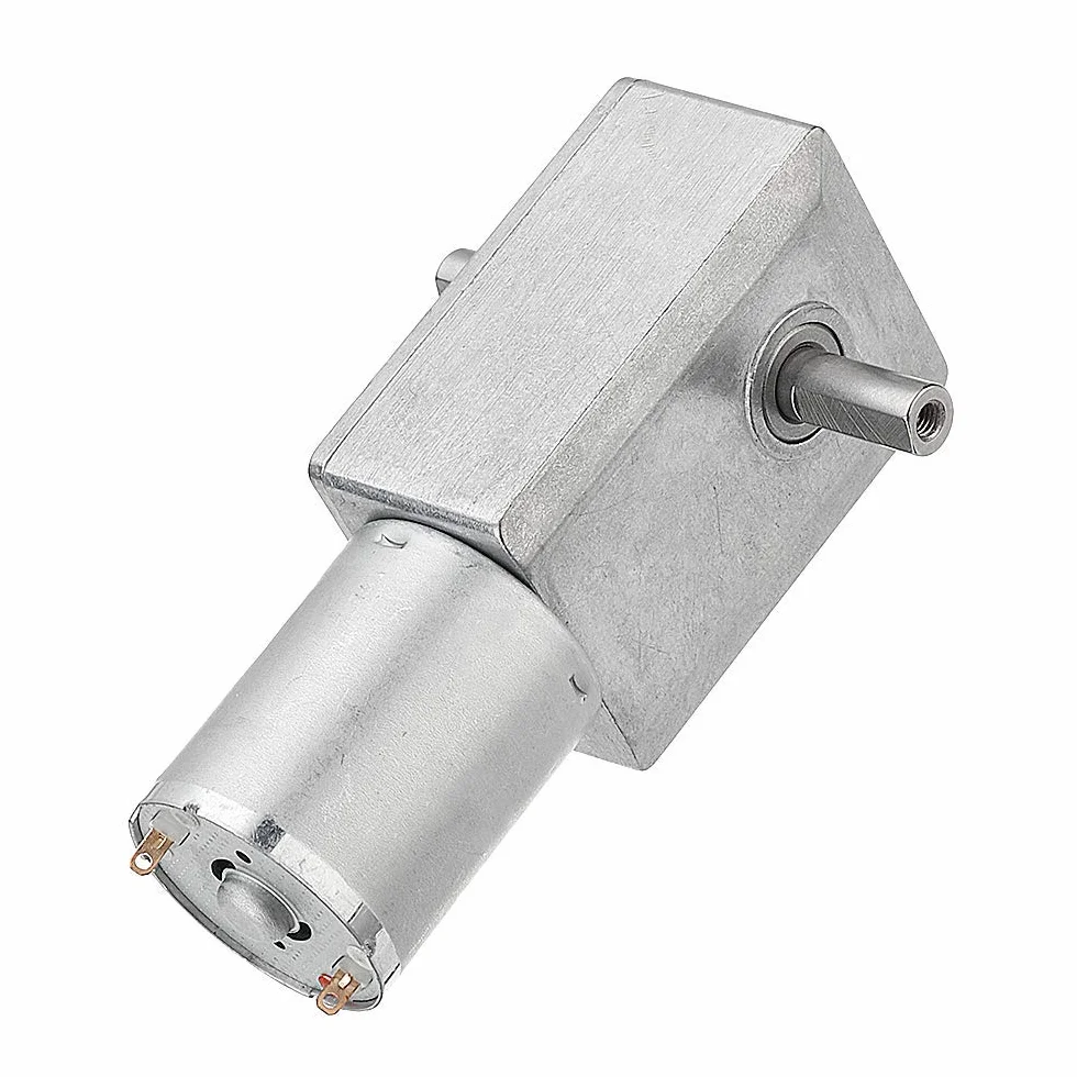 DollaTek JGY-370 DC 24 V 150 RPM podwójny wa?ek przek?adnia ?limakowa silnik samozaciskowy przek?adnia redukcyjna