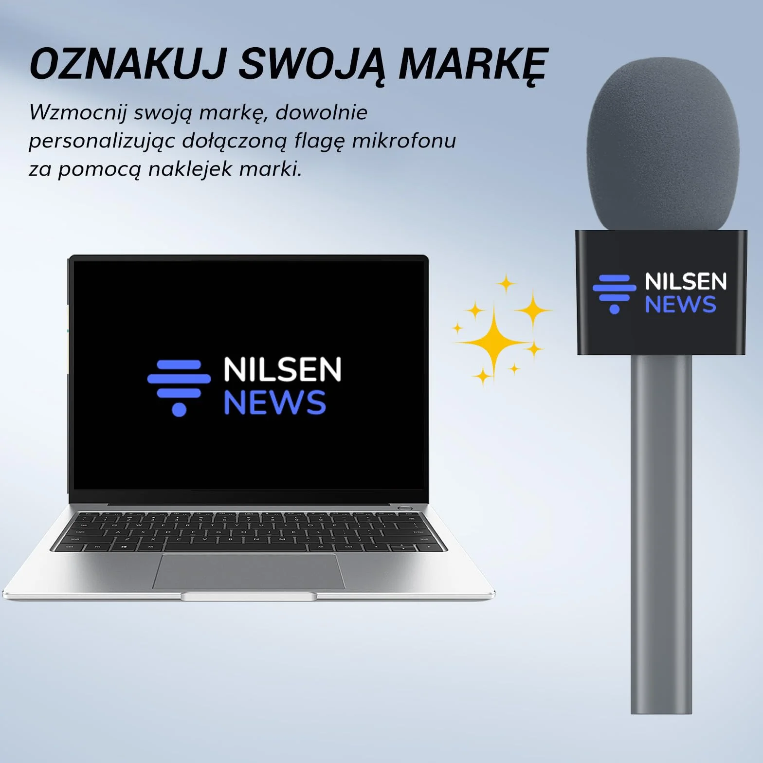 TONOR 2-Opakowanie Uchwyt Mikrofonu DJI RODE, Ręczny Statyw Mikrofonowy GO, Statyw Mikrofonowy do Wywiadów do Wszystkich Mikrofonów Lavalier, Bezprzewodowy Adapter do Vlogów/Wywiadów/Podcastów, TP20