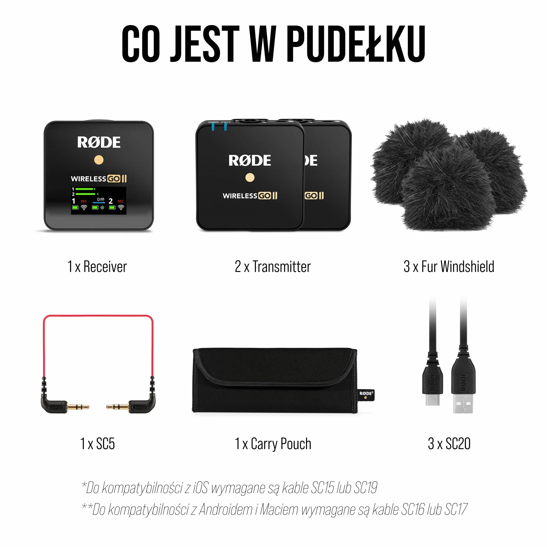 RØDE Wigo Ii Dual System Mikrofonowy, Czarny, 1 Zestaw