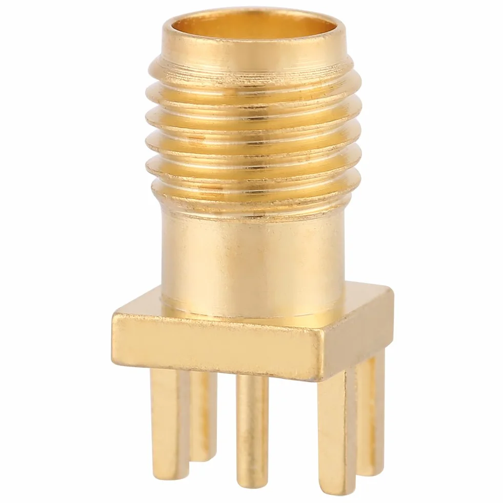 10 szt. mosiężne złącze żeńskie SMA PCB do montażu panelowego żeńskie gniazdo wtykowe 50 omów złącza RF do urządzeń bezprzewodowych