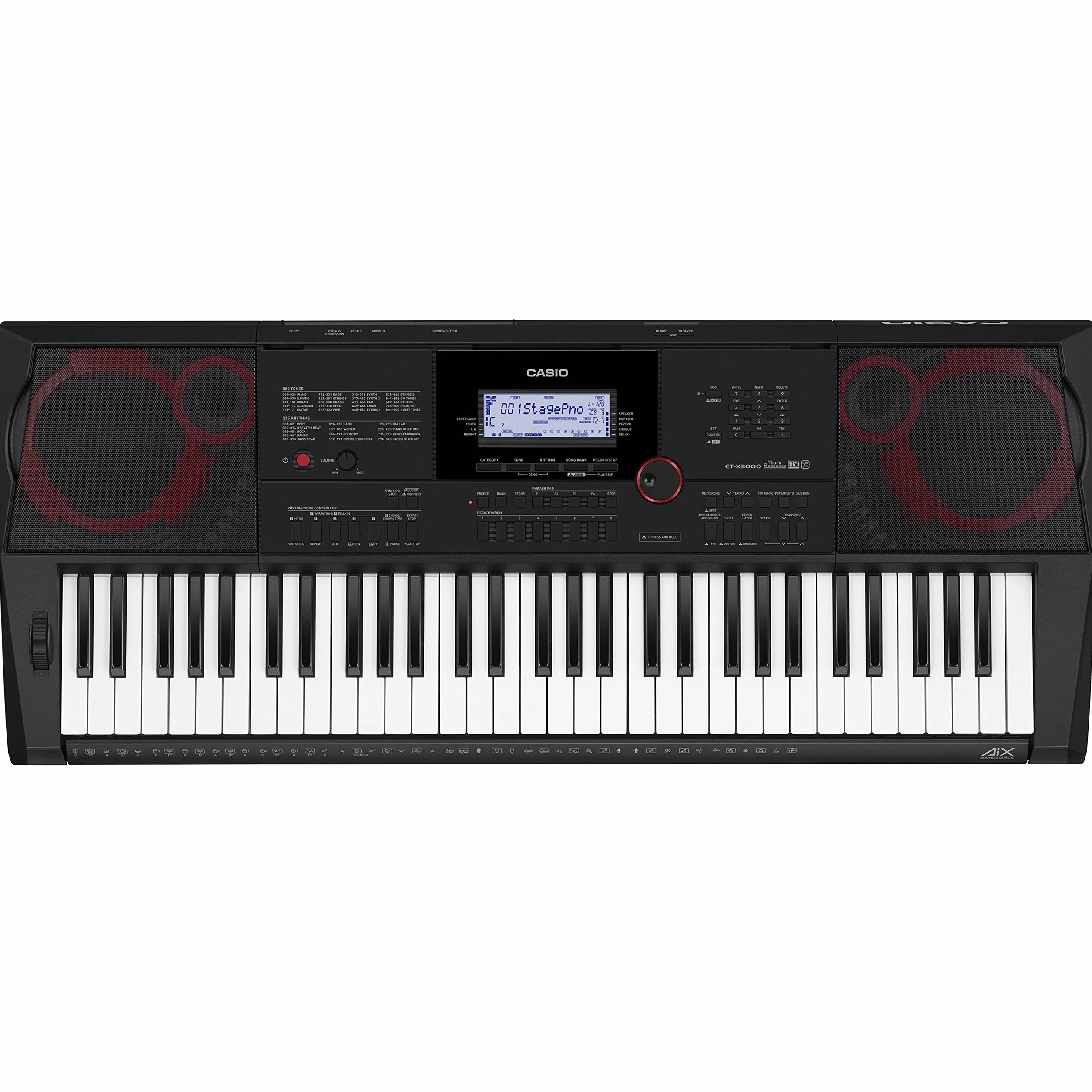Casio CT-X3000 Keyboard, Czarny, 38.4 x 94.8 x 11.6 cm