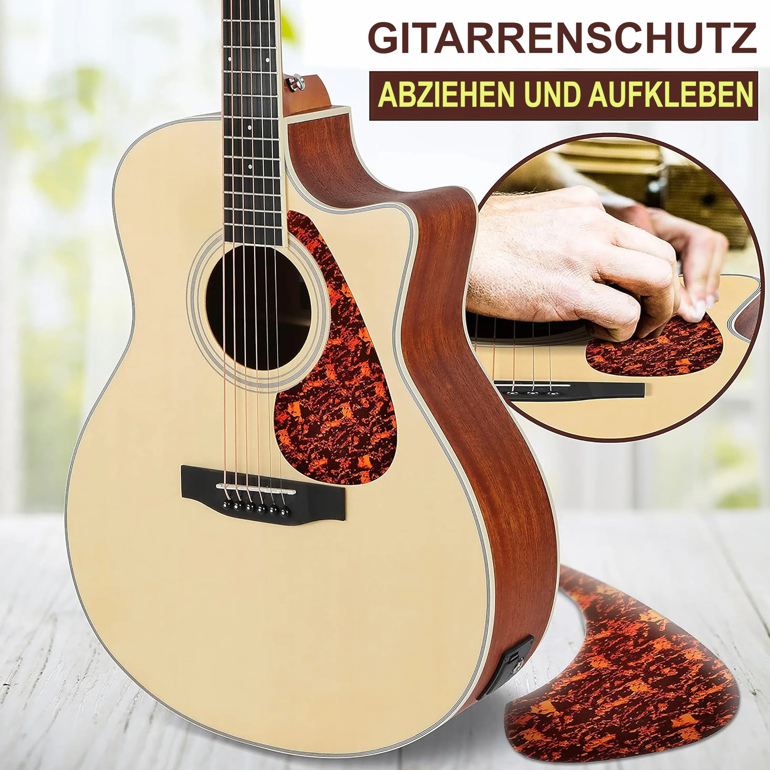 Pyle Premium elektryczna gitara akustyczna, świerk górny i boki z drewna mahoniowego, pełnowymiarowe wycięcie na dreadnought, stalowe struny, ulepszony pokrowiec, 4-pasmowy EQ wielokrotnego ładowania,