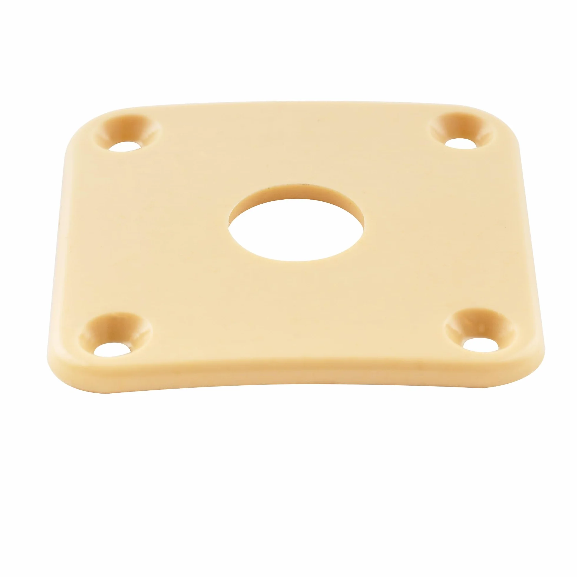 Musiclily Pro Plastikowa Zakrzywiony Płytka Gniazda Jack do Gitary USA Les Paul Epiphone Les Paul, Kremowy(2 szt.)