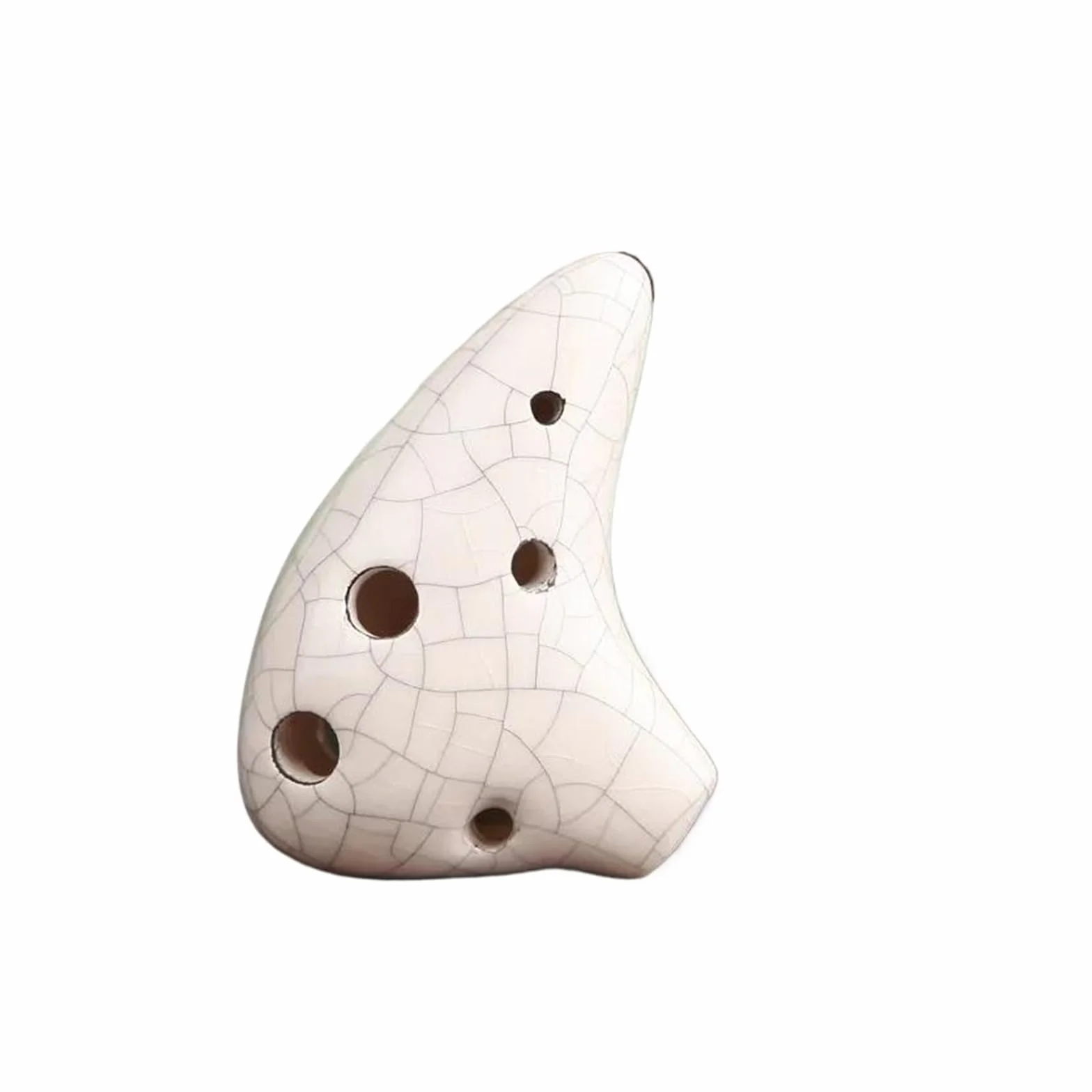 Ocarina 6 otworów D Note początkujący Ocarina Ceramic Professional Ocarina (biały)
