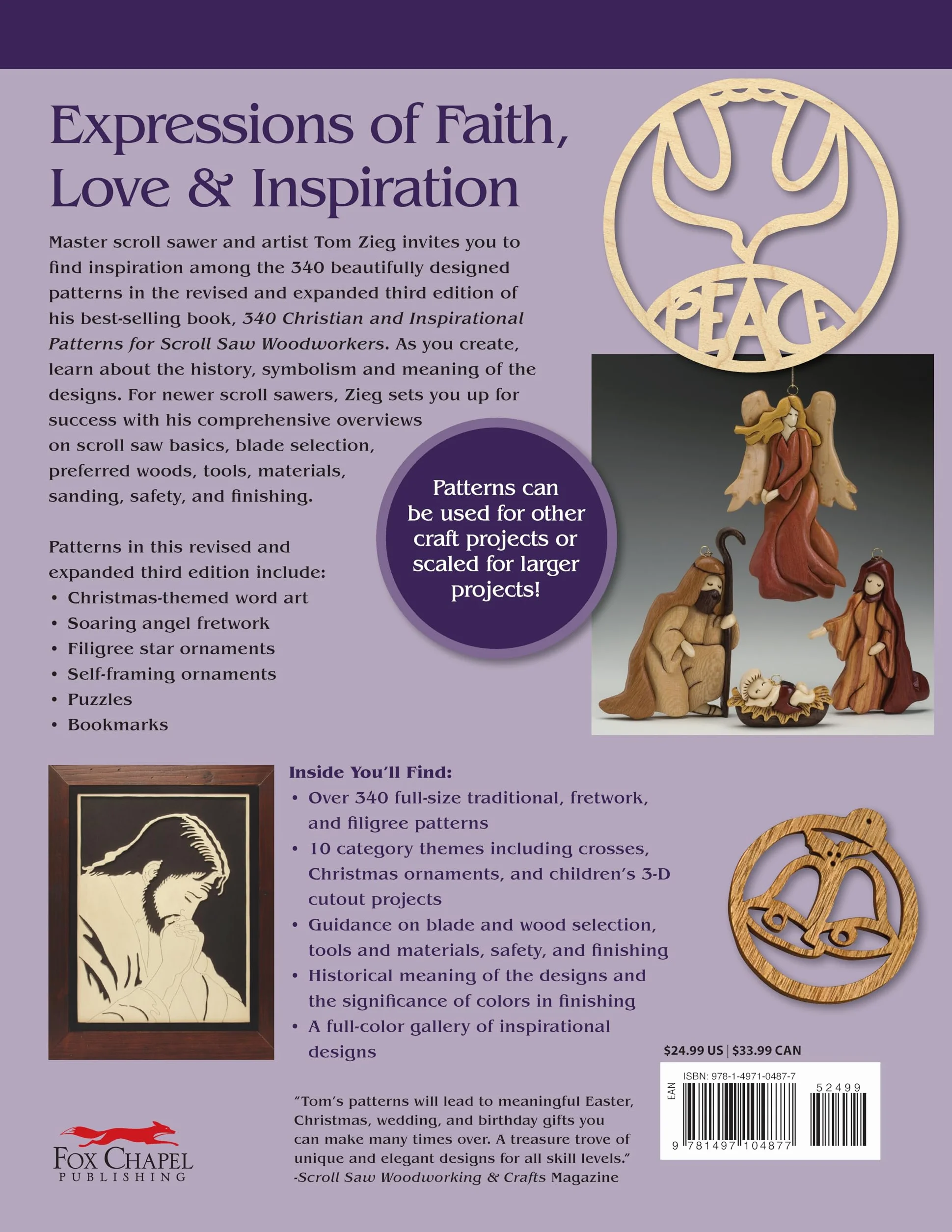 340 Christian & Inspirational Patterns for Scroll Saw Woodworkers, Third Edition Revised & Expanded