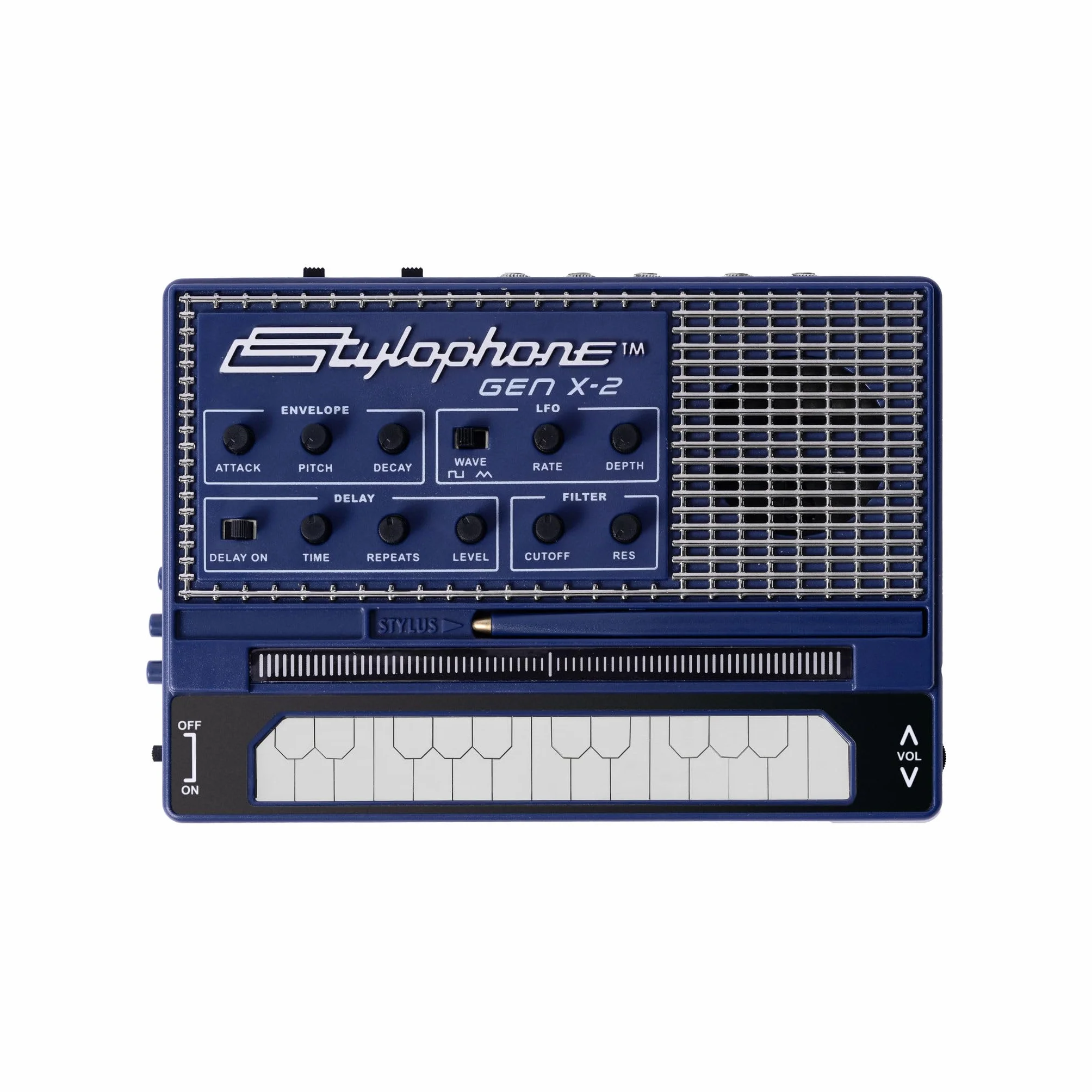 Stylophone GENX-2 Portable Analogue Synthesizer with Built-in Speaker, LFO, Filter, Analogue Delay and CV/Gate Output | Synthesizer Keyboard | Synth Musical Instrument (Gen-X2)